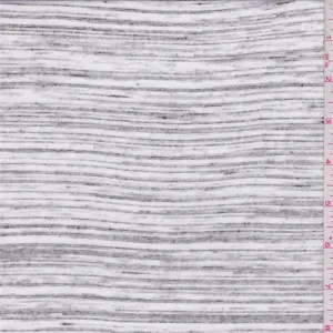 White/Slate Space Dye T-Shirt Knit Fabric