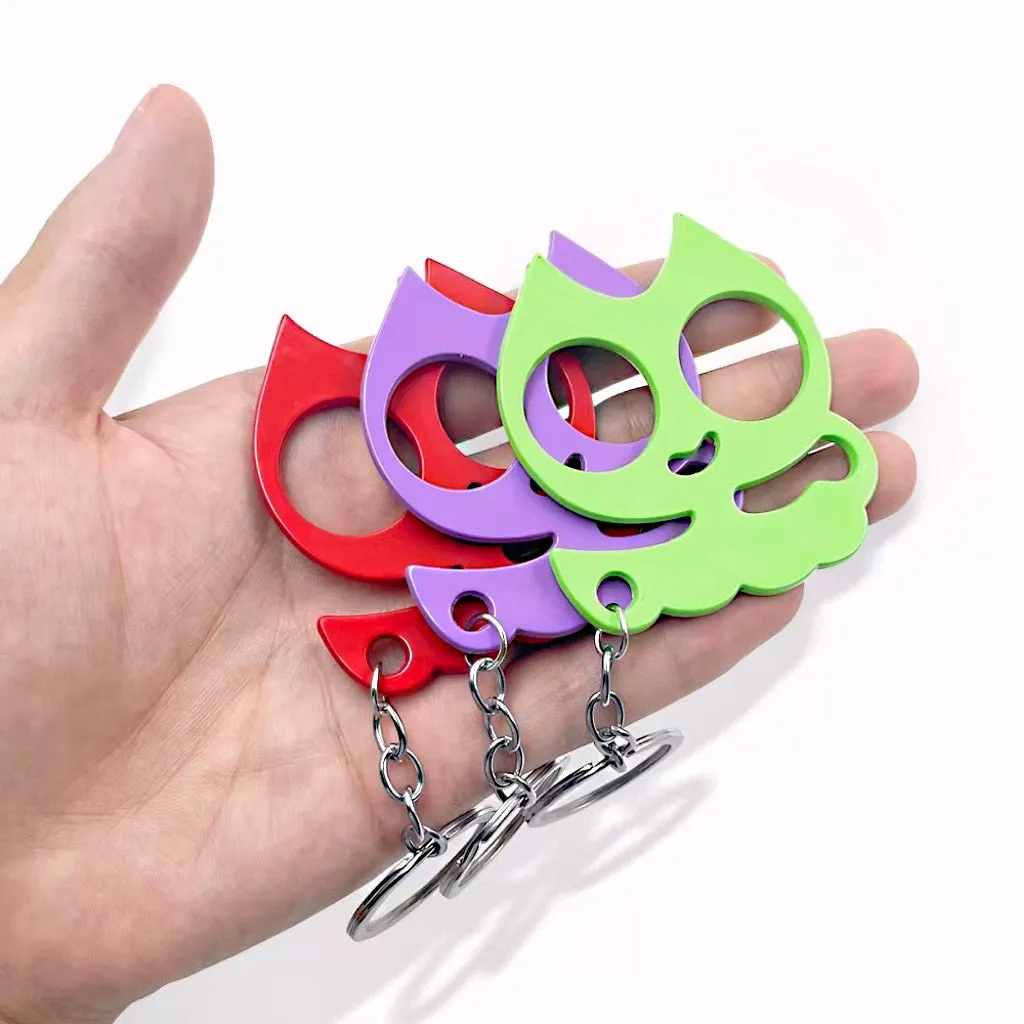 Wholesale Animal Ears Self Defense Knuckles Keychain