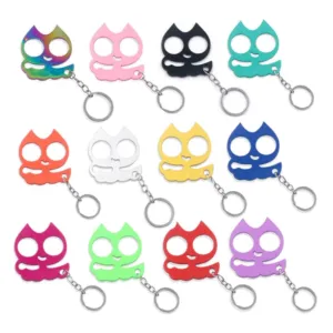Wholesale Animal Ears Self Defense Knuckles Keychain
