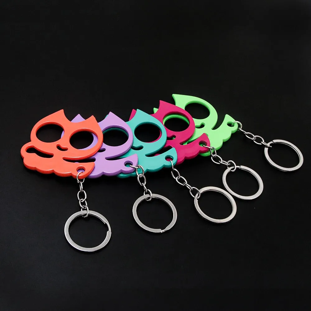 Wholesale Animal Ears Self Defense Knuckles Keychain