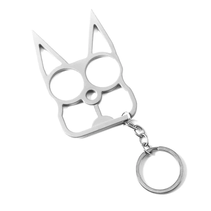 Wholesale Cat Ears Self Defense Knuckles Keychain