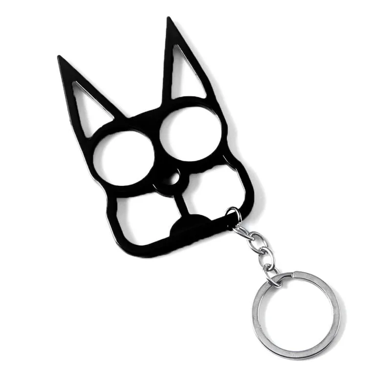Wholesale Cat Ears Self Defense Knuckles Keychain