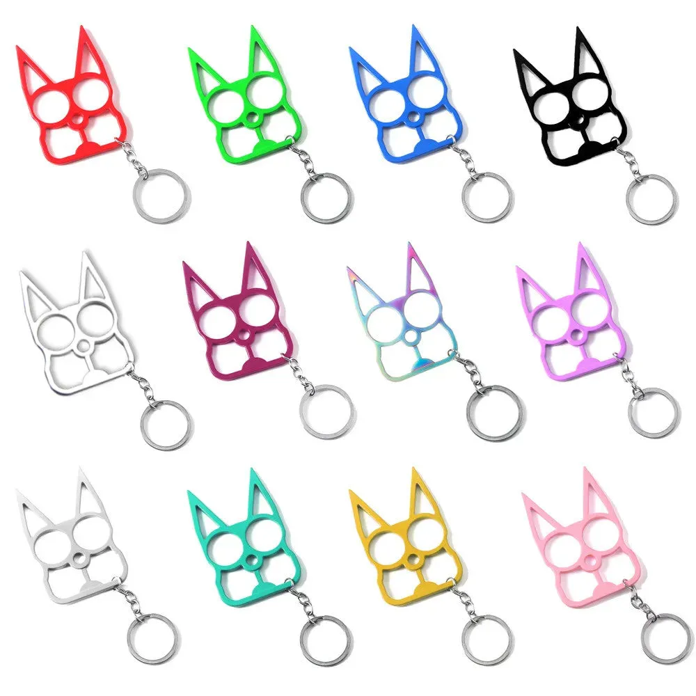 Wholesale Cat Ears Self Defense Knuckles Keychain