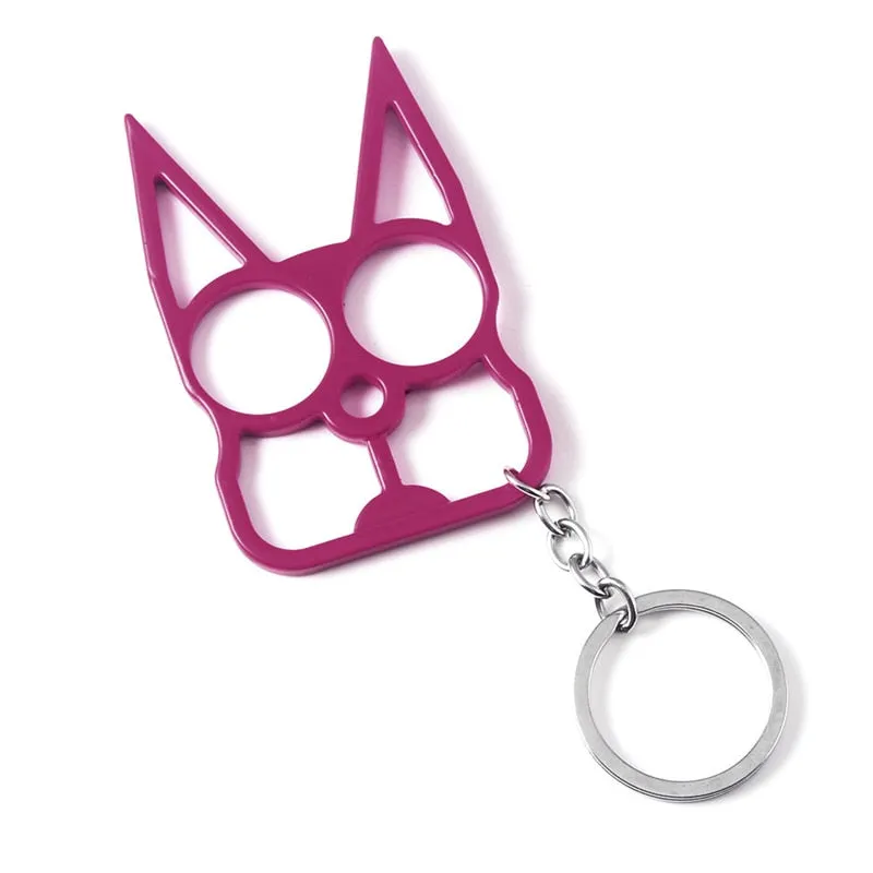Wholesale Cat Ears Self Defense Knuckles Keychain