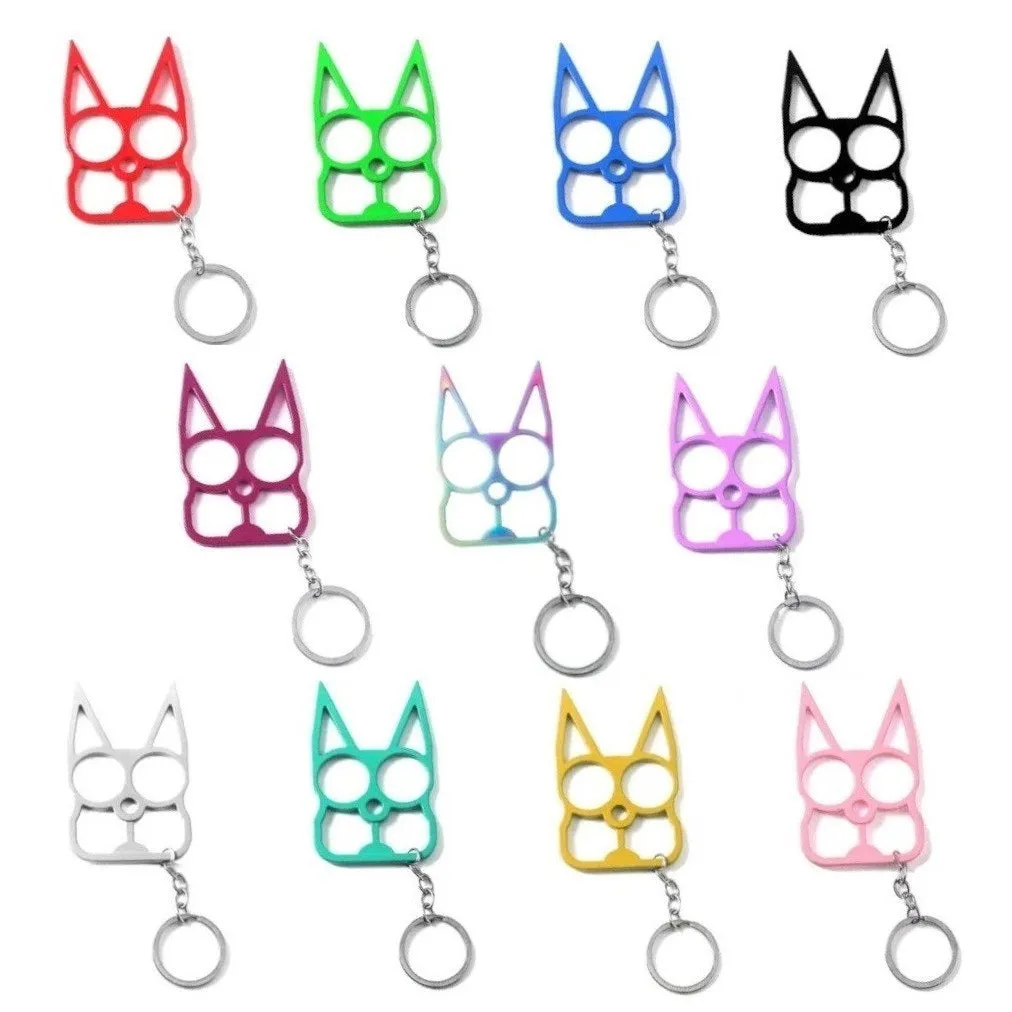 Wholesale Cat Ears Self Defense Knuckles Keychain