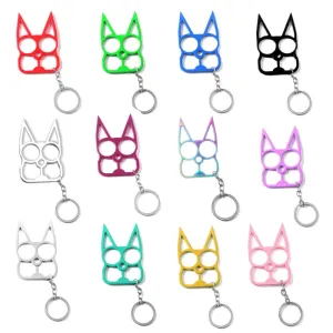 Wholesale Cat Ears Self Defense Knuckles Keychain