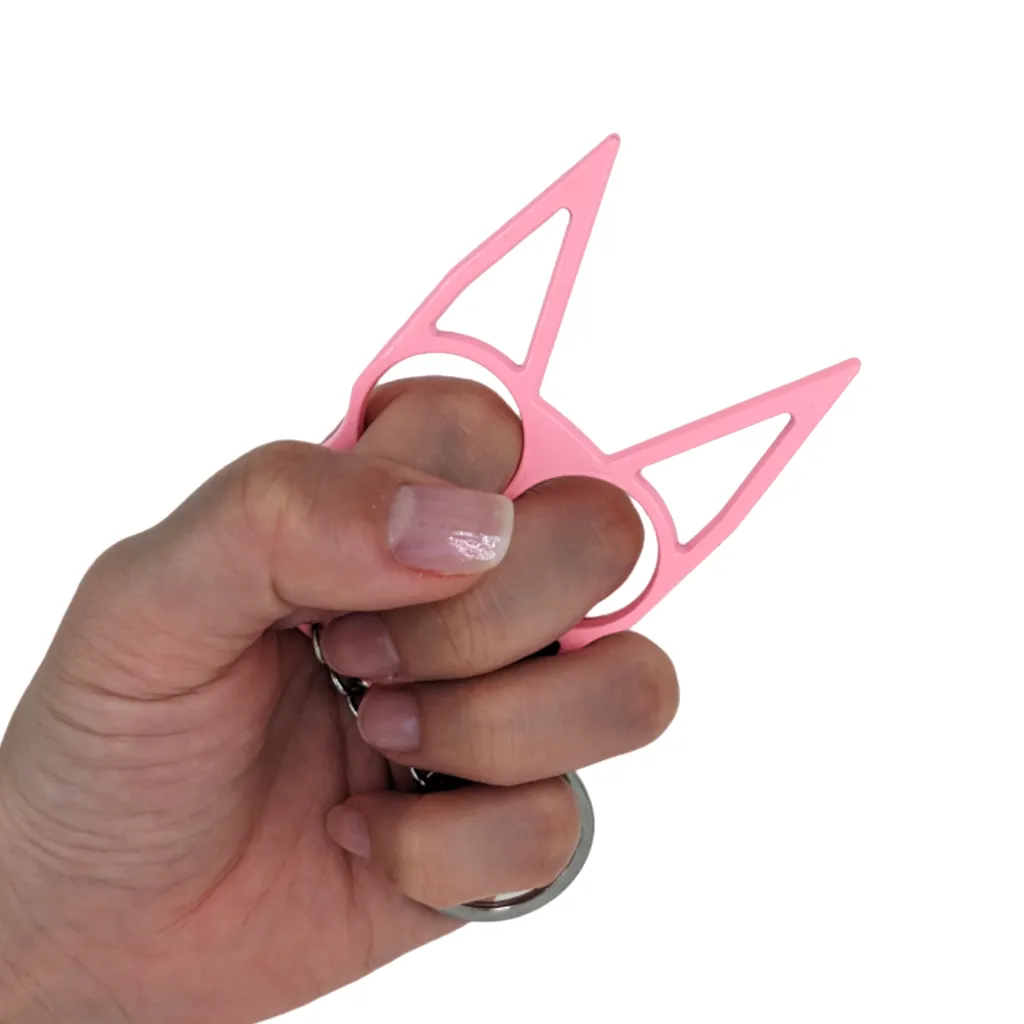 Wholesale Cat Ears Self Defense Knuckles Keychain