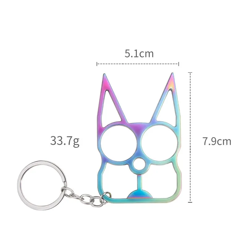 Wholesale Cat Ears Self Defense Knuckles Keychain