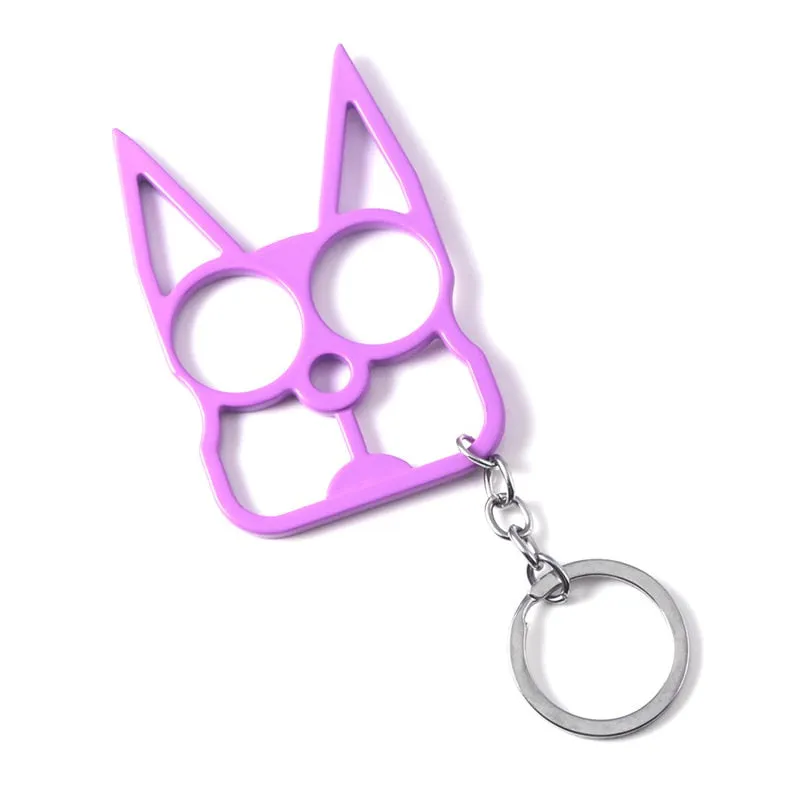 Wholesale Cat Ears Self Defense Knuckles Keychain