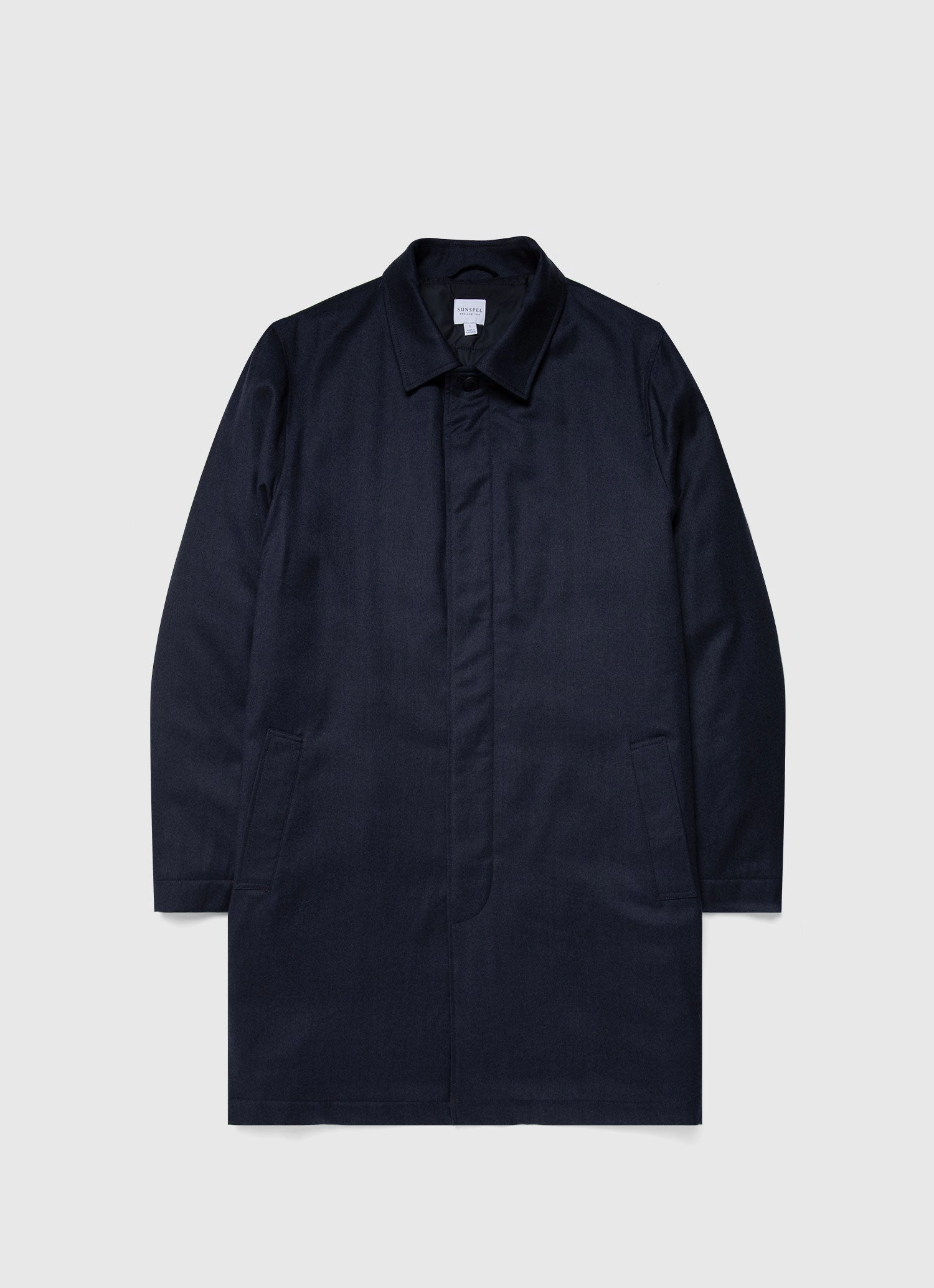 Announce Men's Insulated Wool Mac in Navy Melange