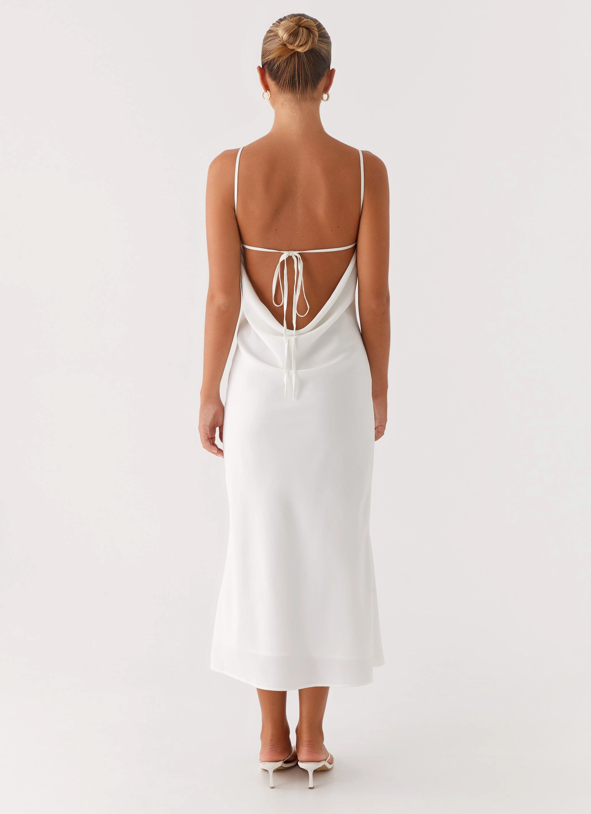 Bentley Midi Dress - White Lounge Vibe