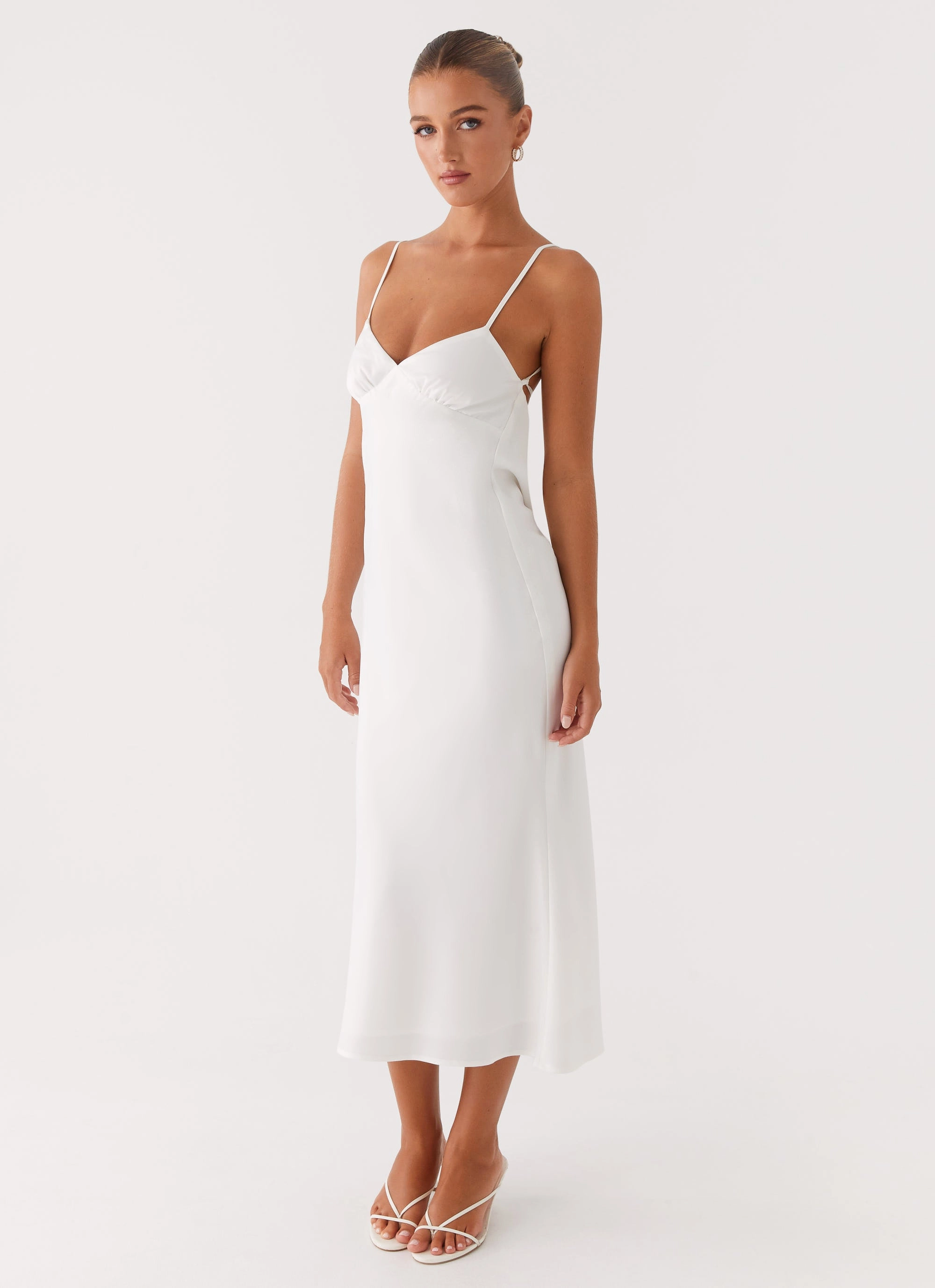 Bentley Midi Dress - White Gender Free