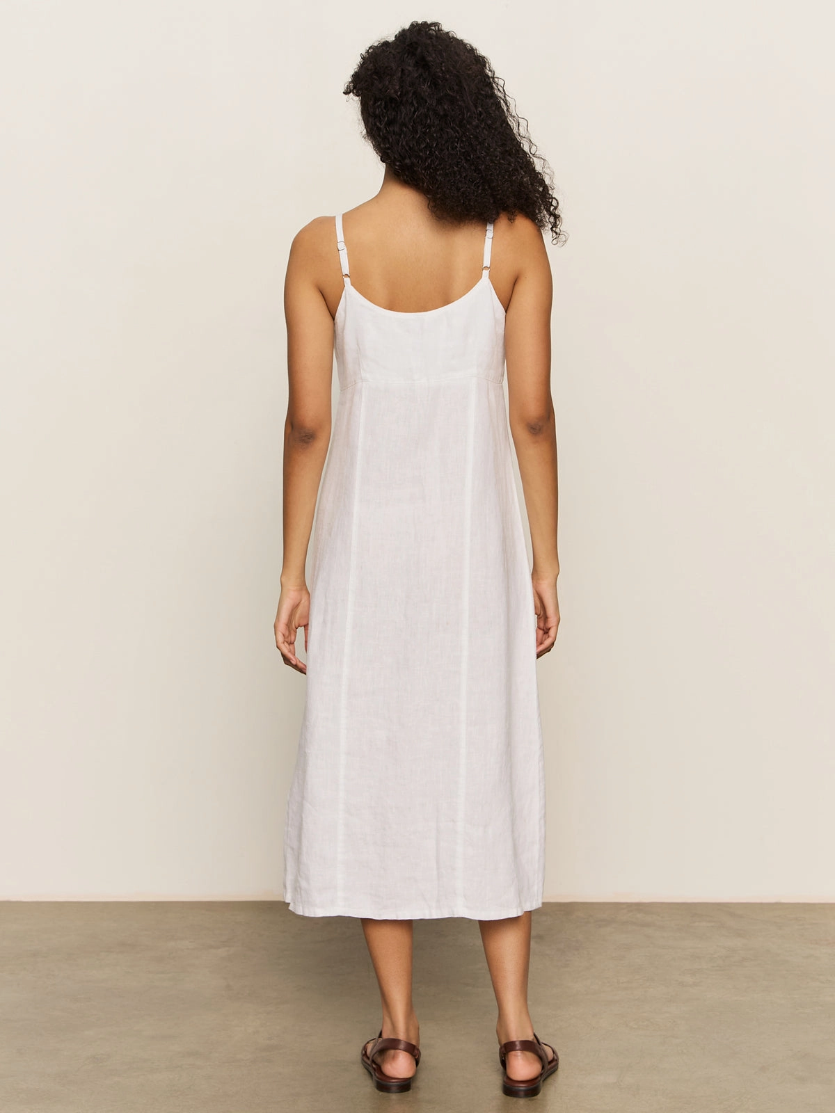 Wilder Linen Dress Bleached White Bride Friend Special-Occasion