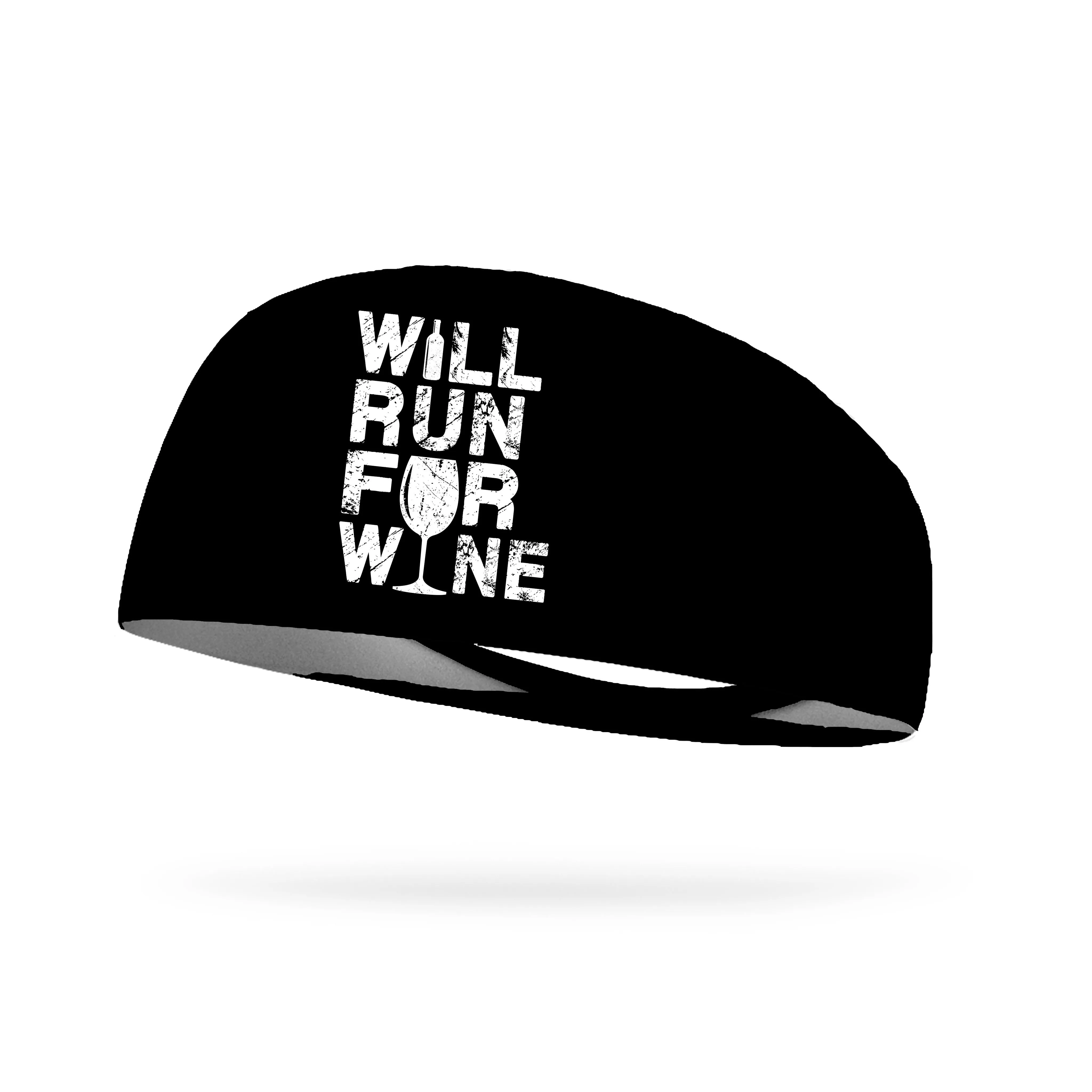 Will Run For Wine Wicking Headband