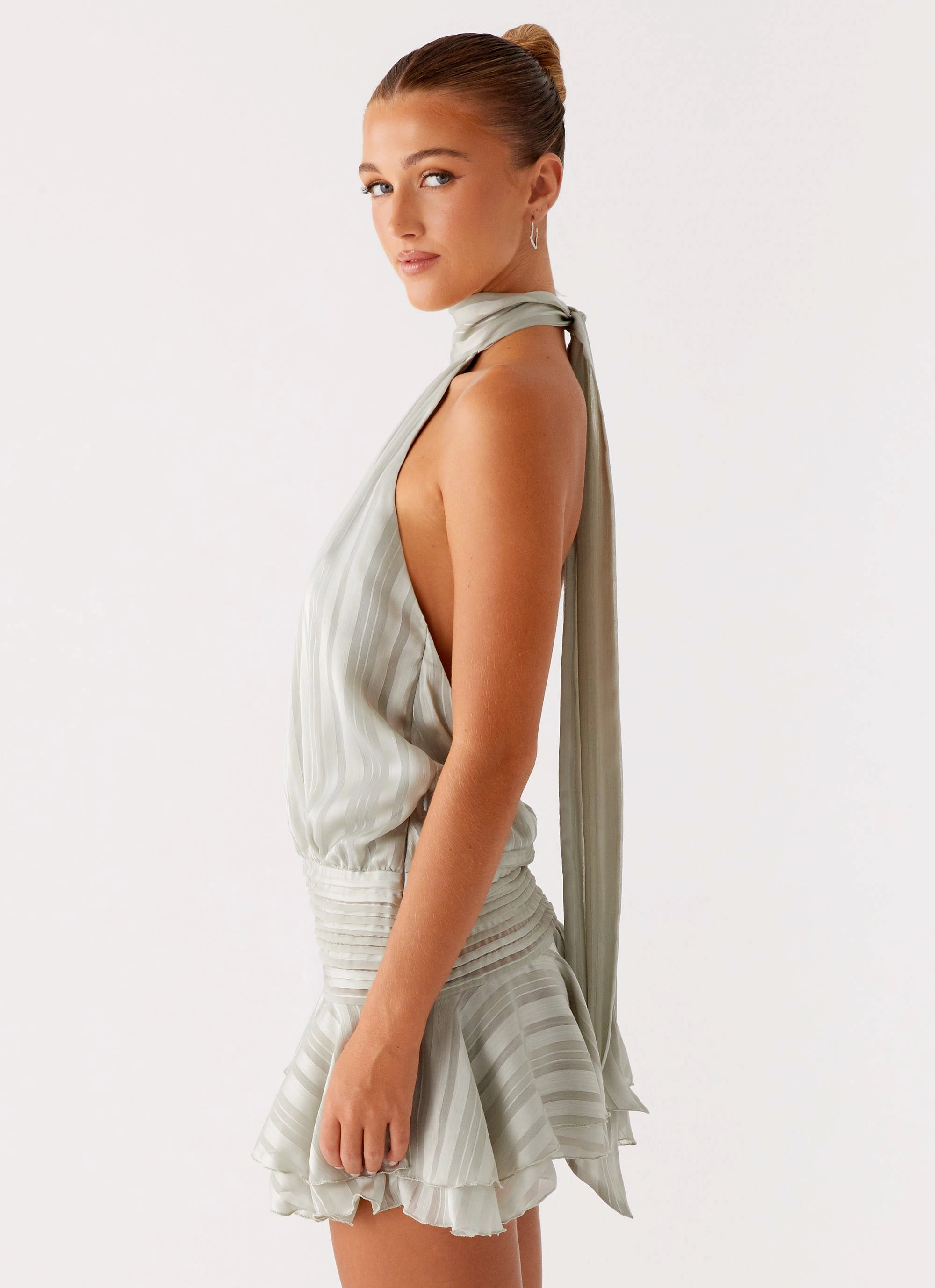 Willow Chiffon Mini Dress - Green Street Ready Local Artisan