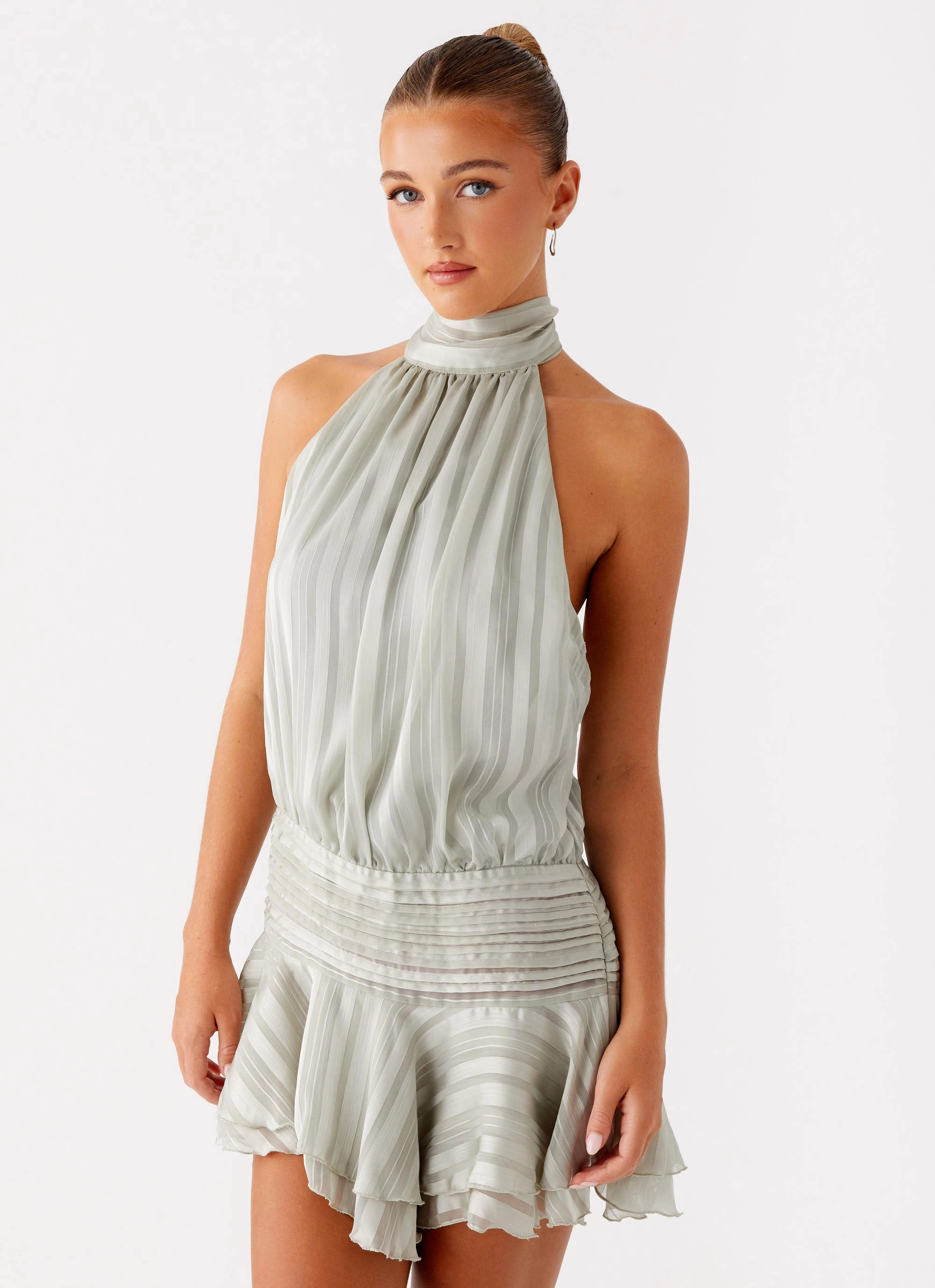 Willow Chiffon Mini Dress - Green Street Ready Teen Fashion