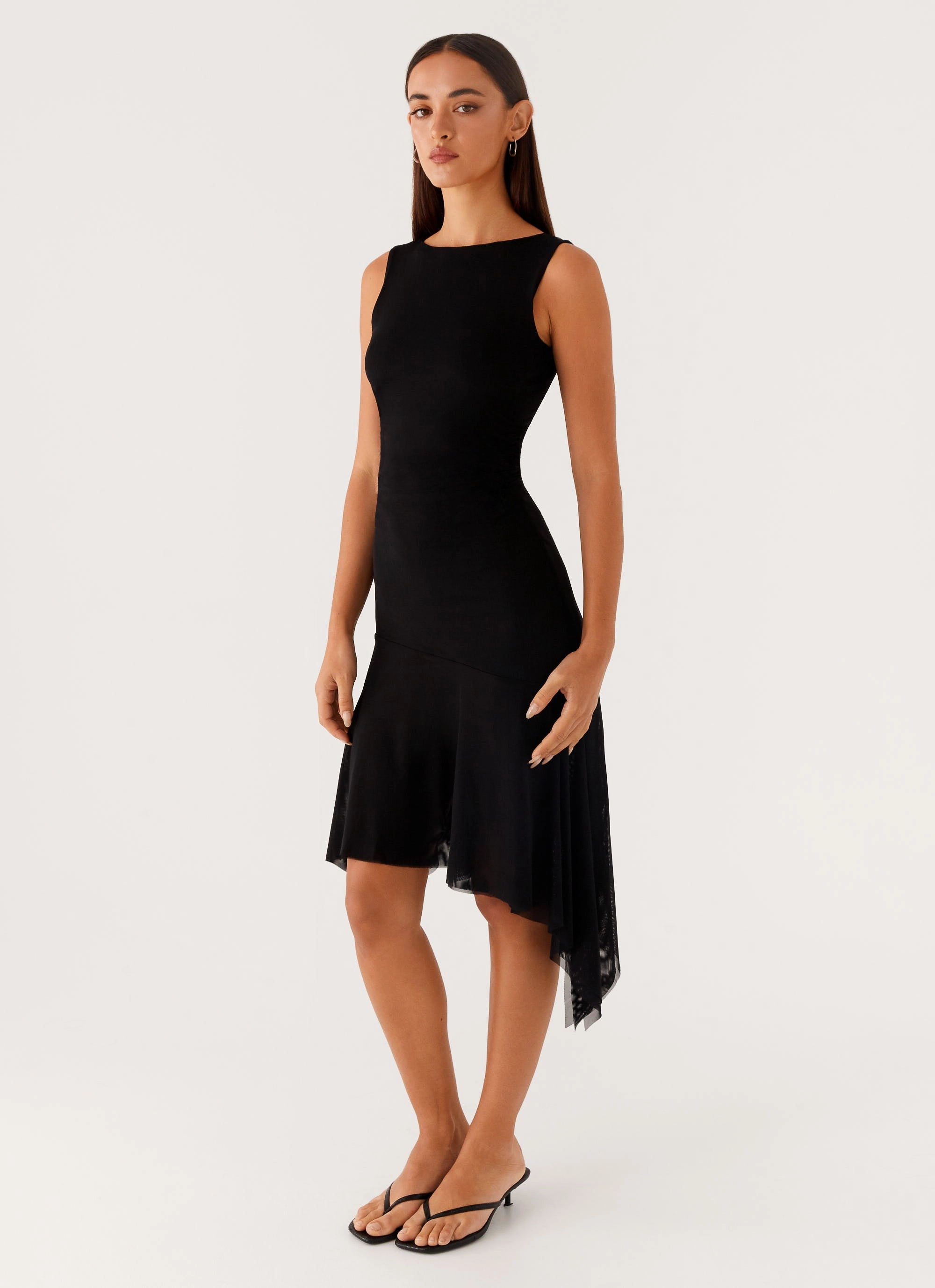 Winona Midi Dress - Black Eco Friendly Sophisticated and Relaxed