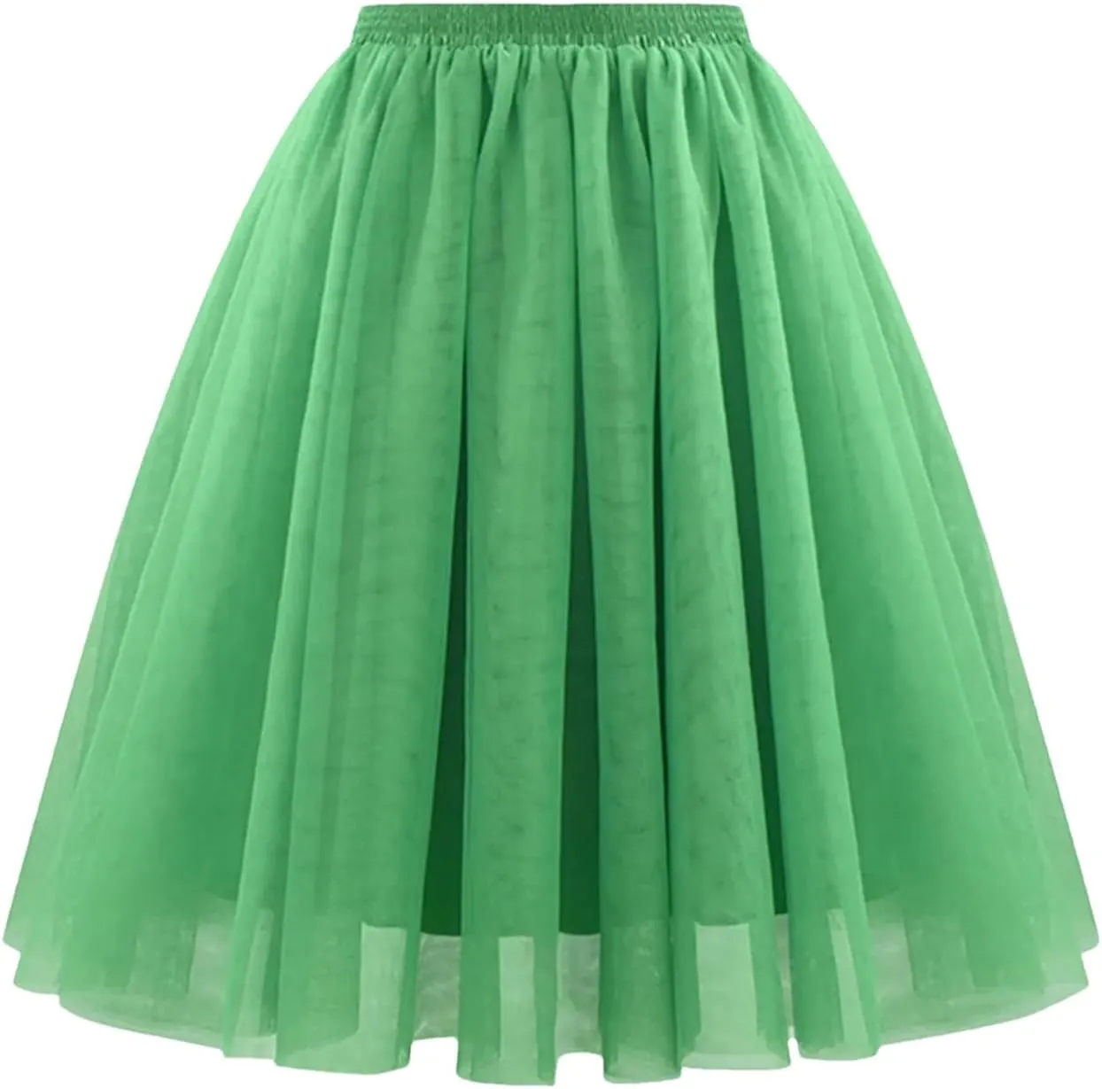 Wjnvfioo High Waist Skirt Women's Sheer Mesh Large Swing A-Line Skirt Women Dancing Ballet Costumes