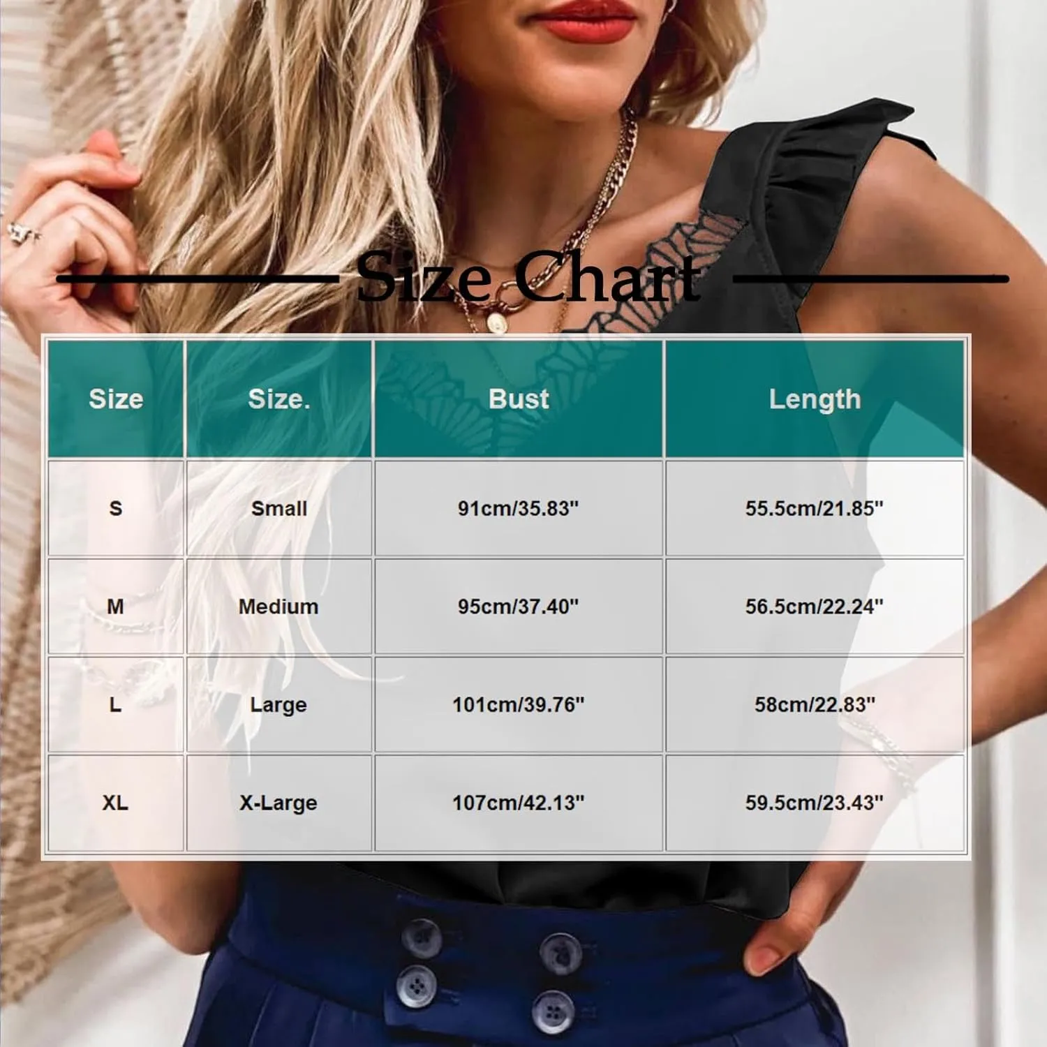 Women Solid Color Sleeveless V-Neck Summer Shirts, Fashion Loose Lace Trim Casual Tank Tops Going Out Trendy Clothes