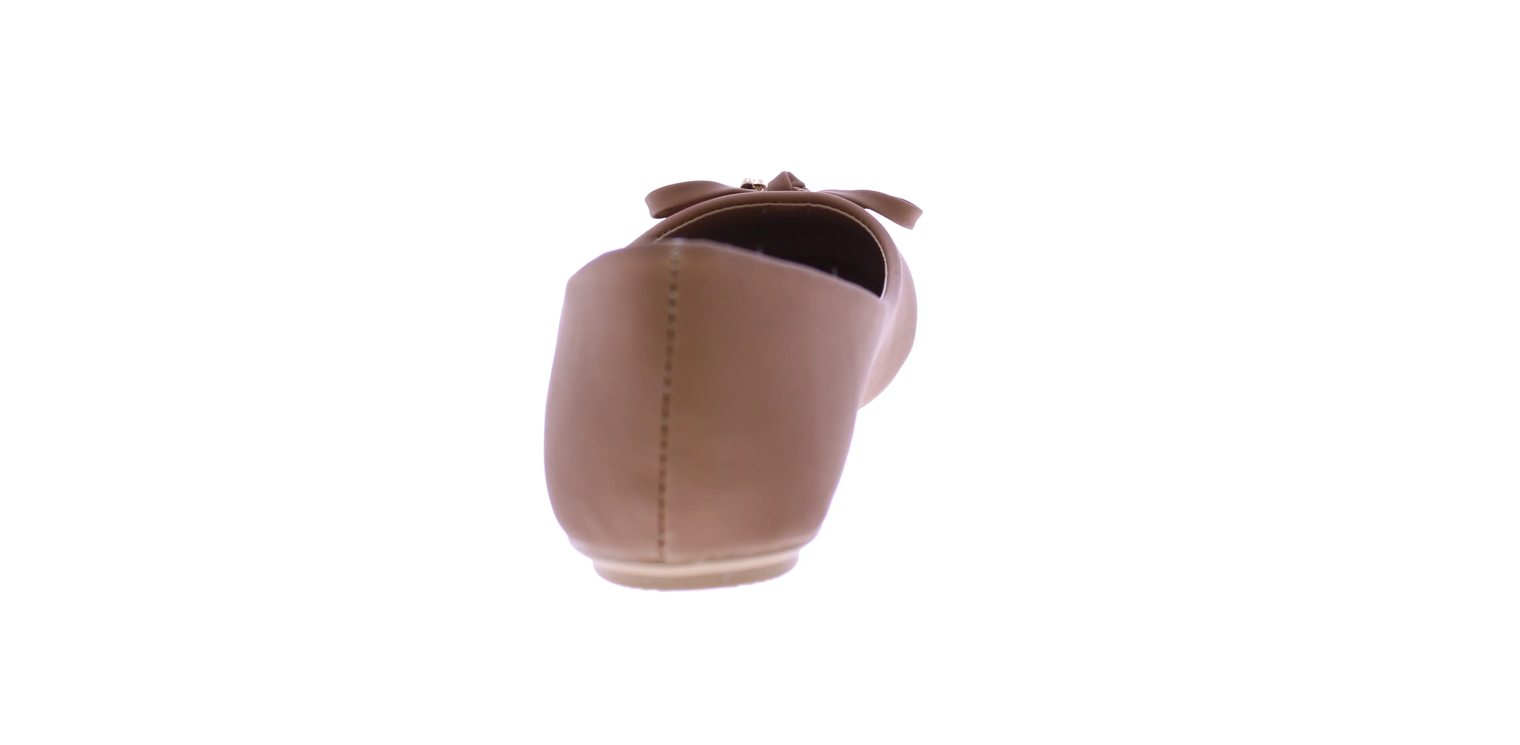 Women Suede Ballerina with Embellished Bow