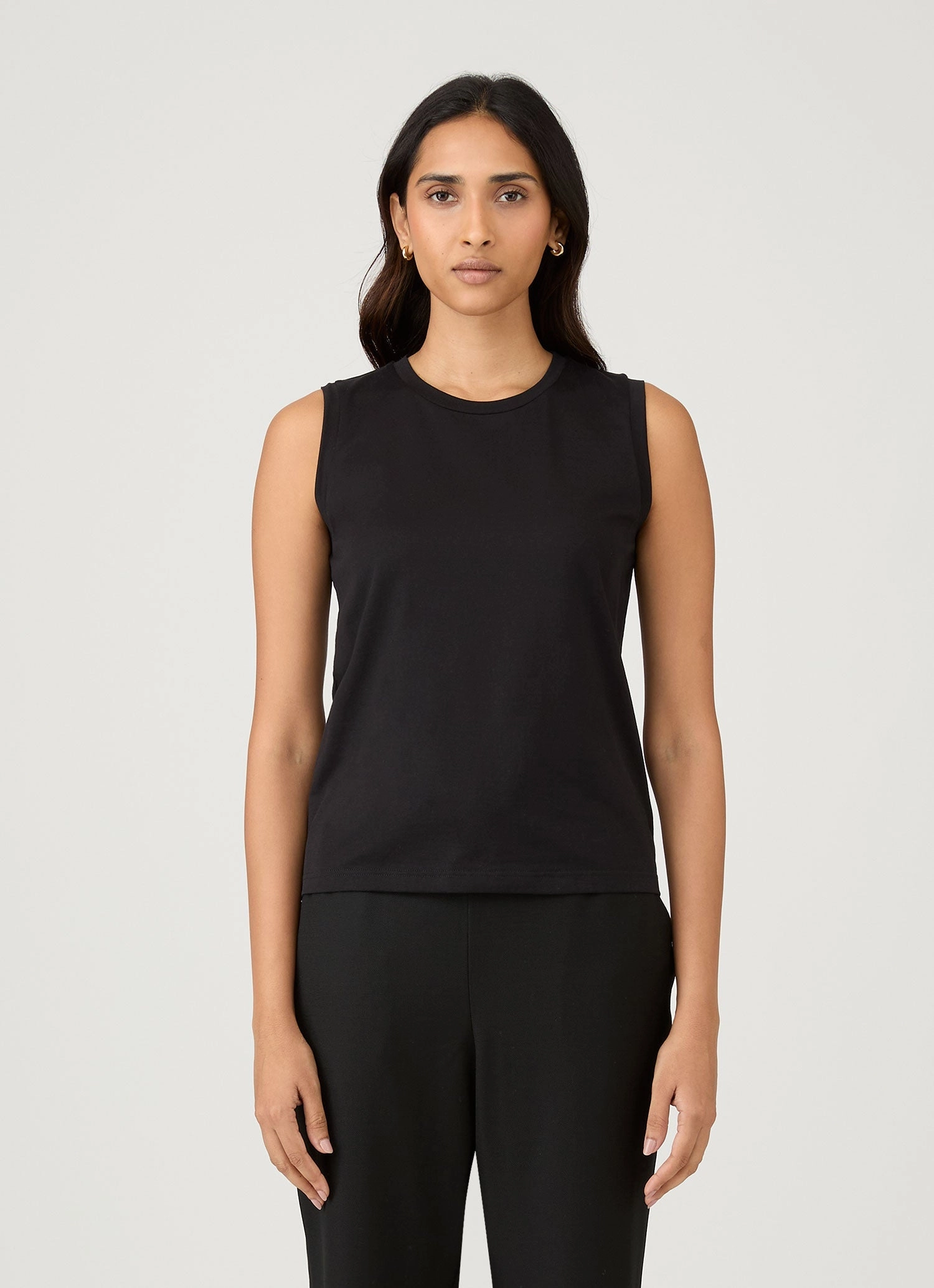 Durable Wear Women's Boy Fit Tank in Black