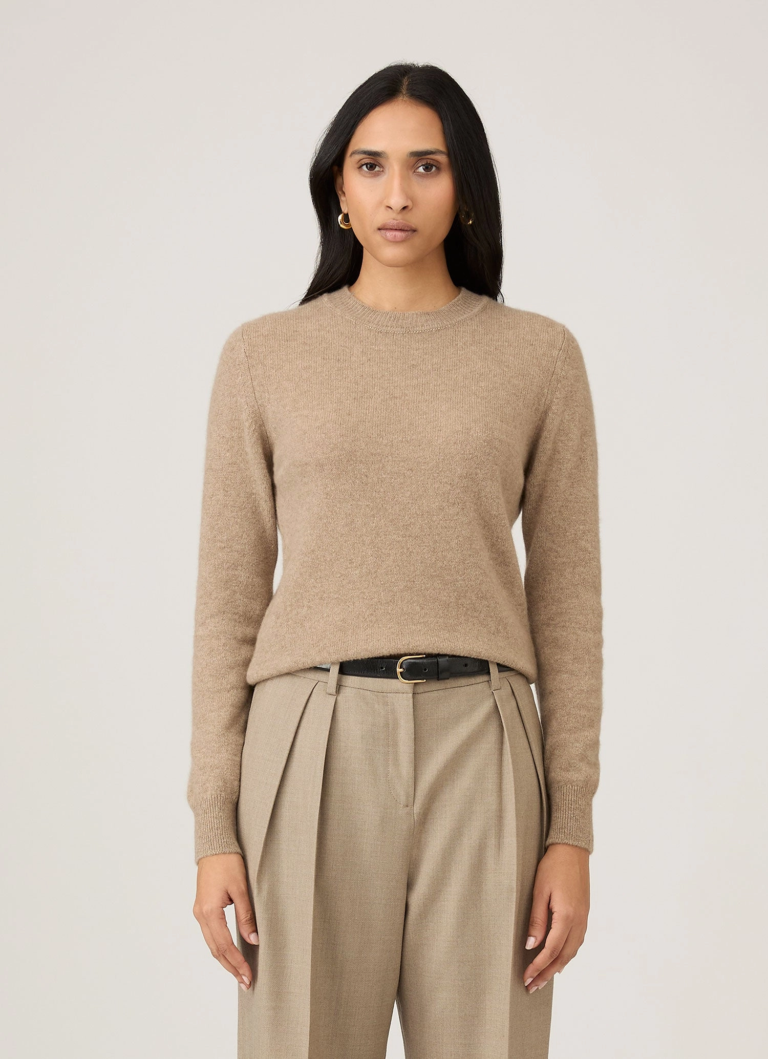 Mid Season Women's Cashmere Jumper in Mink