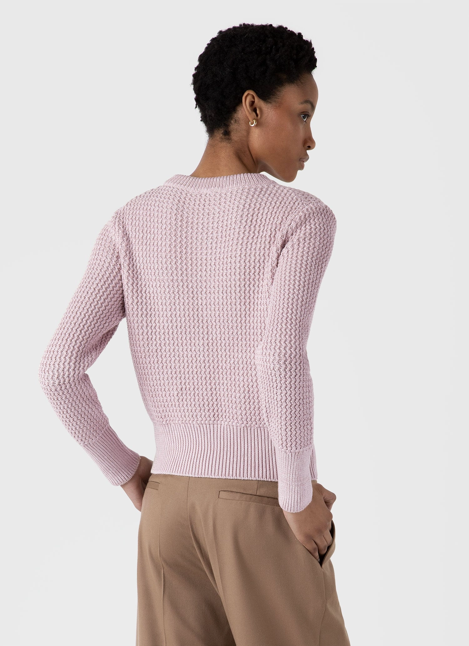 Sweater Pilling Prevention Tips Women's Cotton Stitch Jumper in Pink