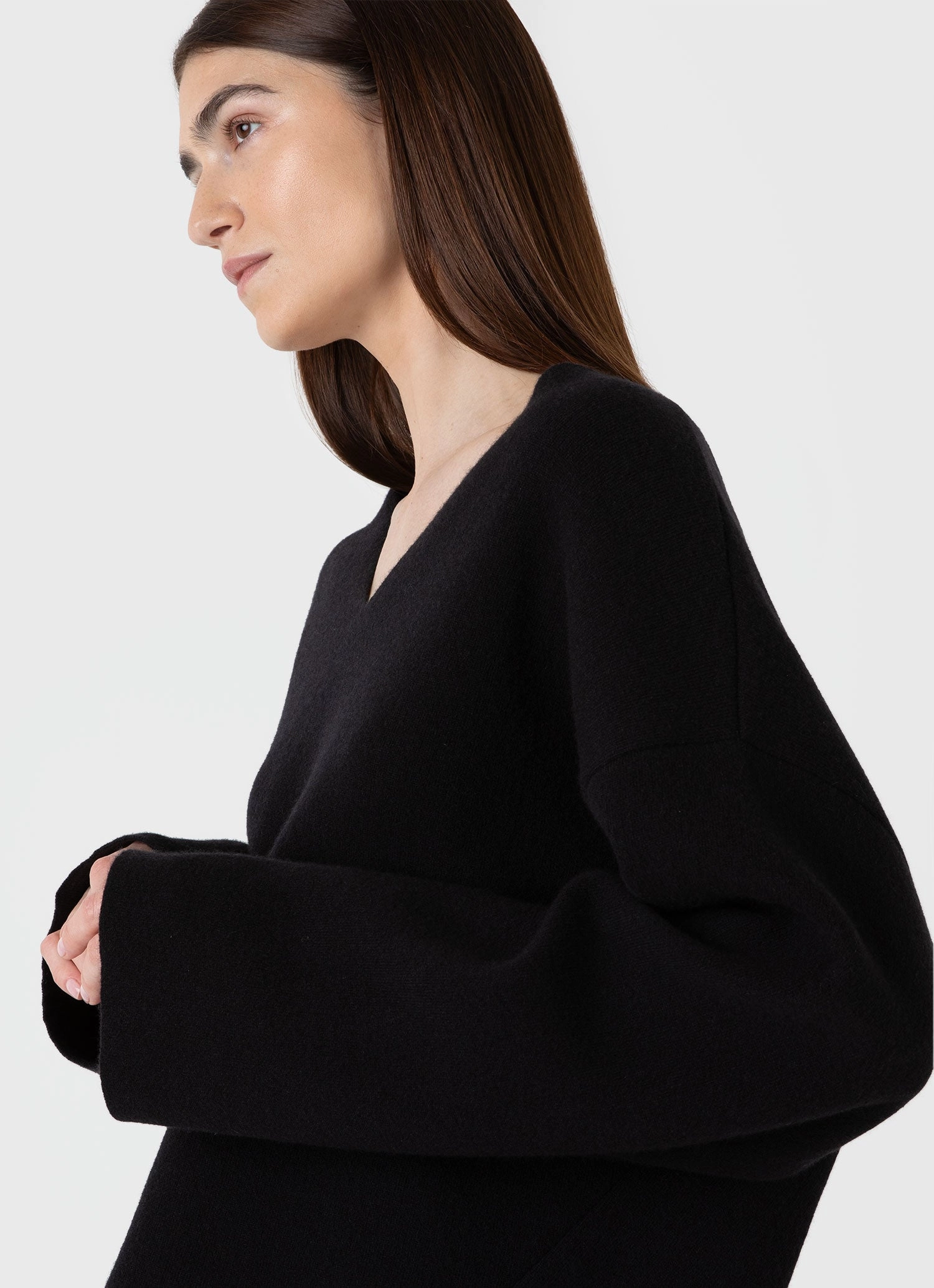 Women's Double Faced Jumper in Black QuickDry Fabric