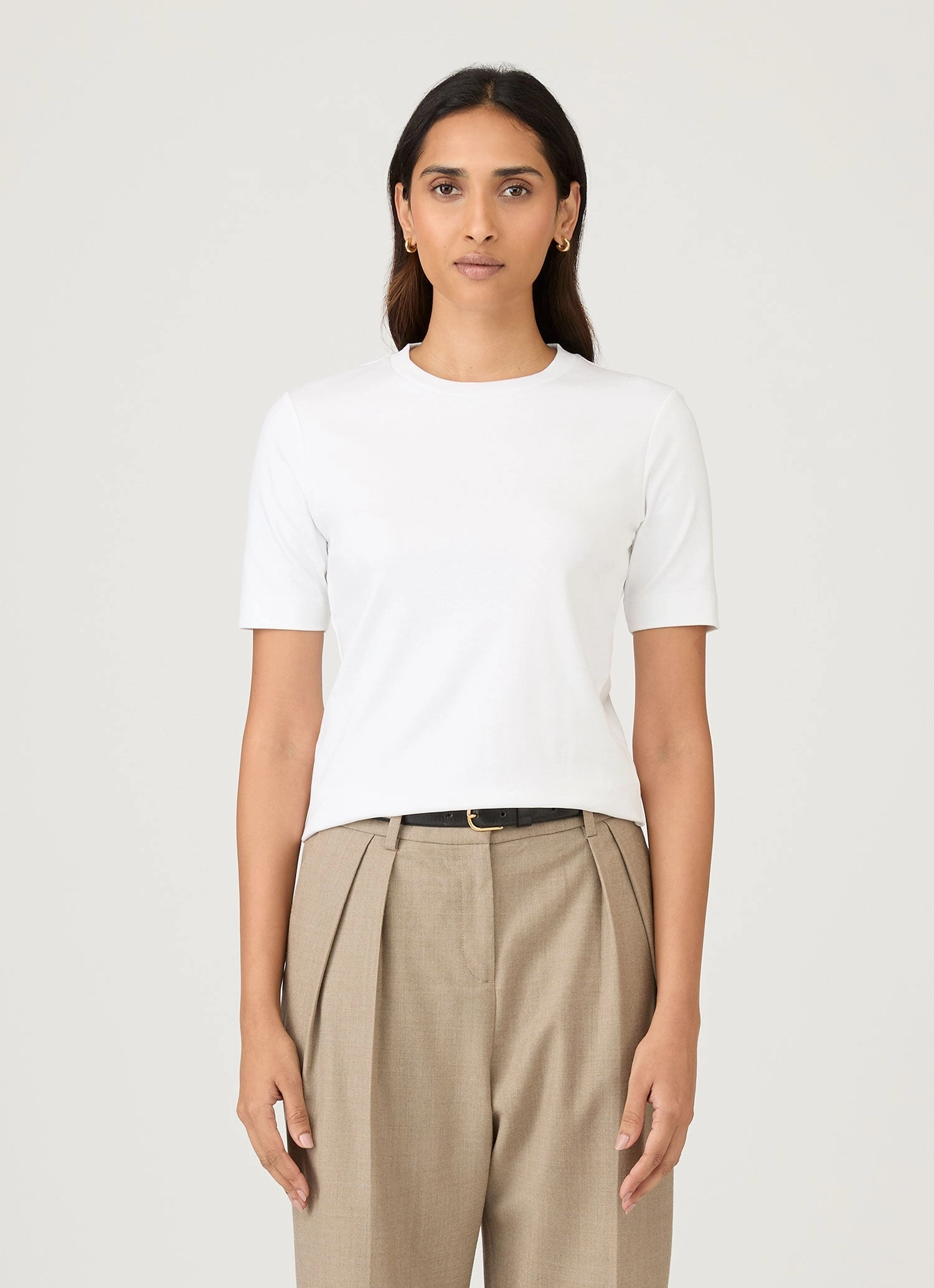 simple design Women's Mid Sleeve T-shirt in White