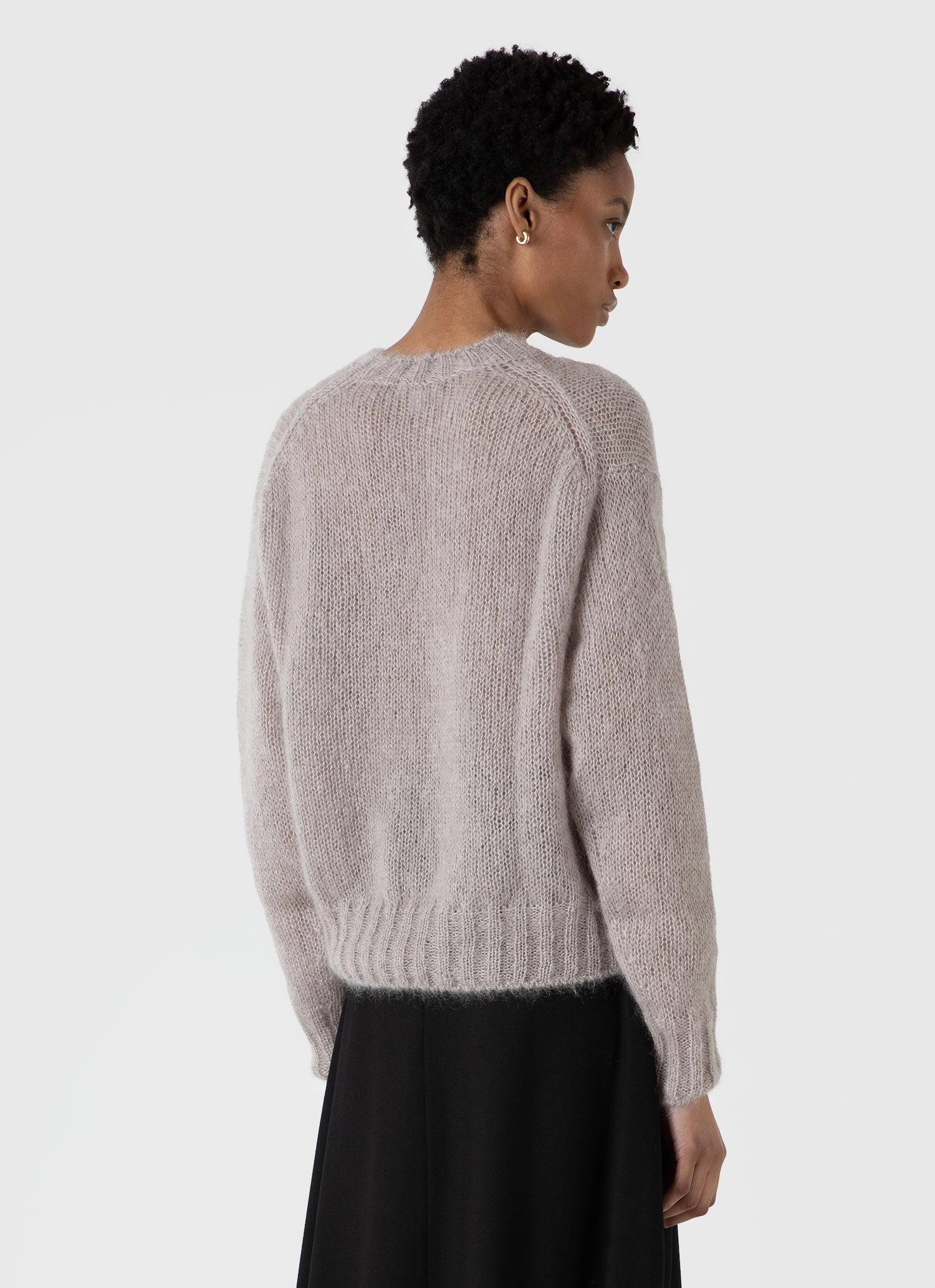Clean Style Women's Mohair Silk Jumper in Sandstone