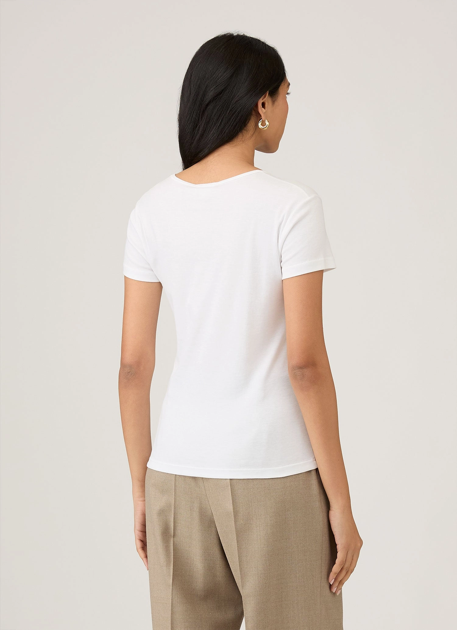 NoSideSeam Women's Sea Island Cotton T-shirt in White