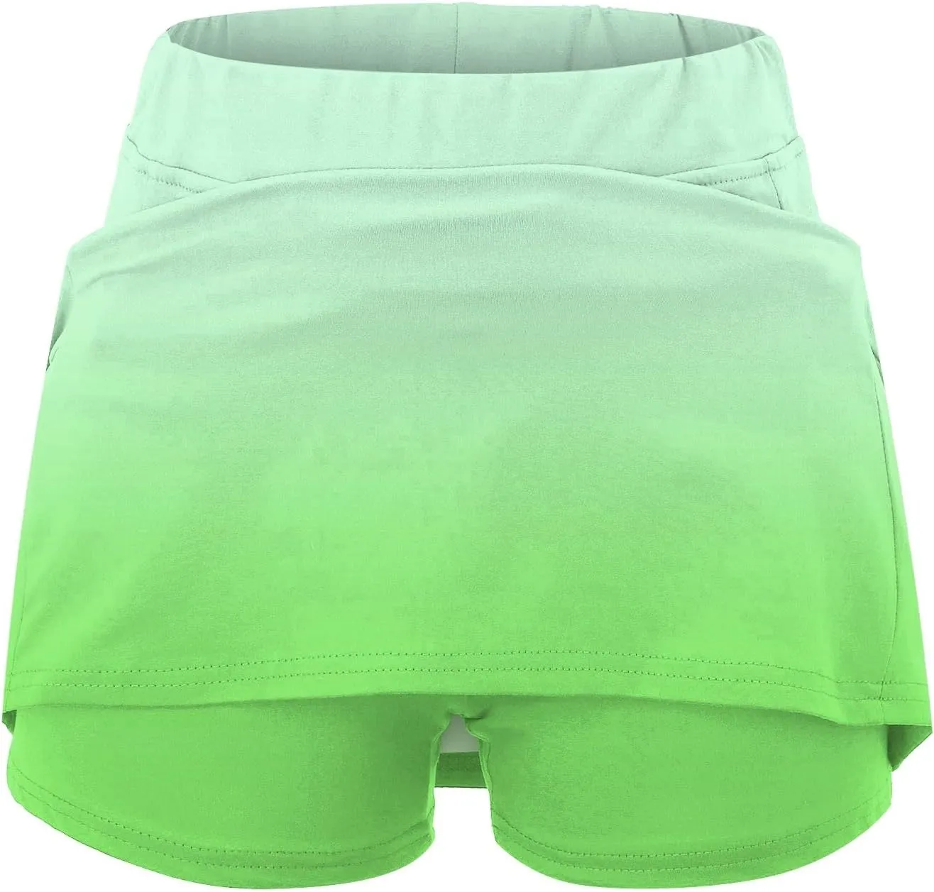 Womens Activewear Pleated Tennis Skirts Fade Pattern Printed Culottes Skinny Mid Waisted Workout Summer Casual Skirt