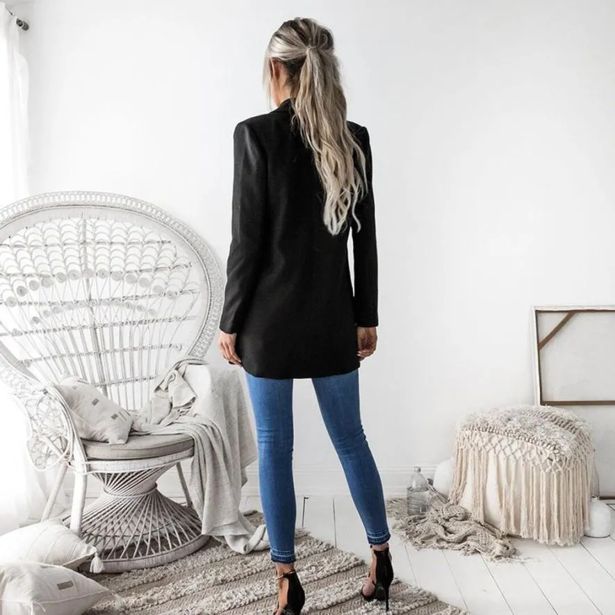 Women's Casual Cotton Long-Sleeved Blazer