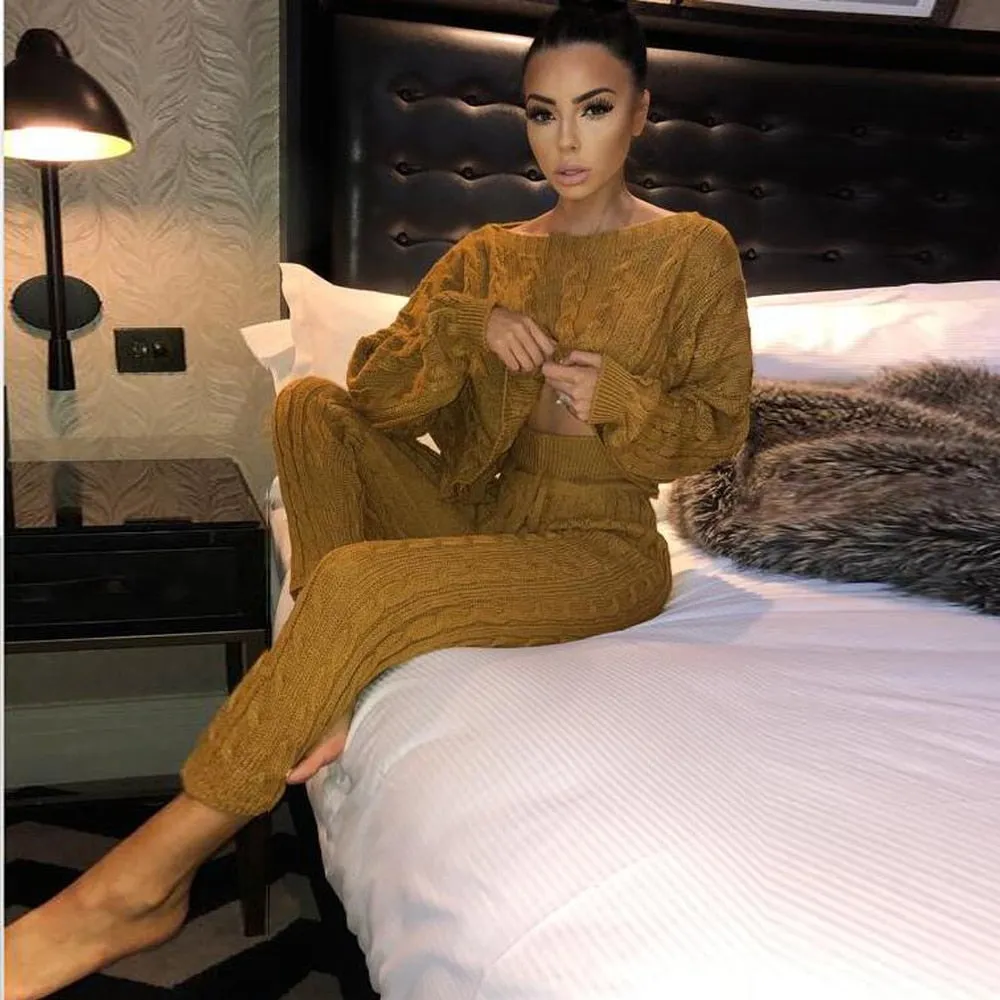 Women's Casual Knitted Two-Piece Jumpsuit