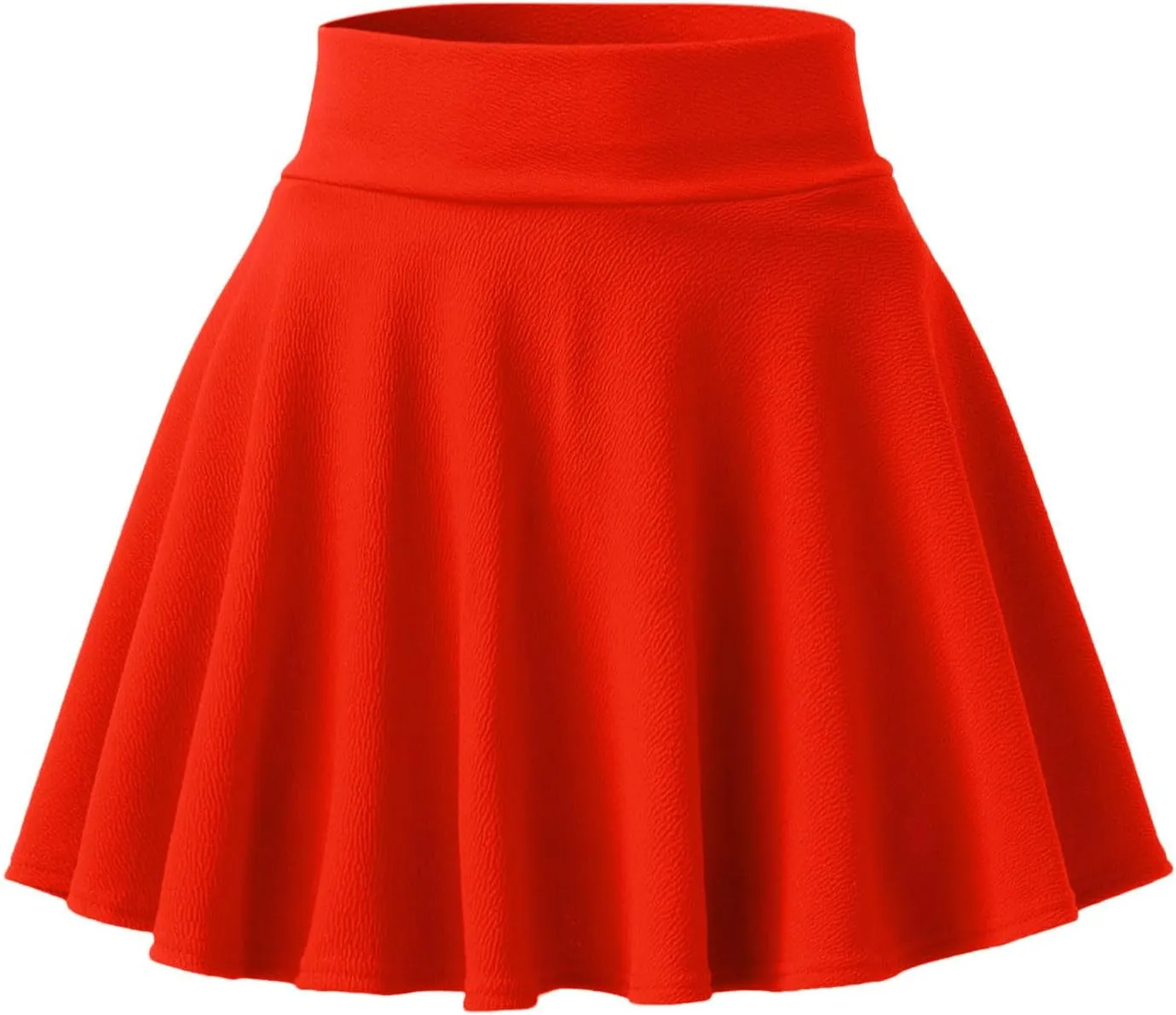 Women's Casual Stretchy Flared Pleated A-Line Mini Skater Skirt with Shorts Skater Party Skirt