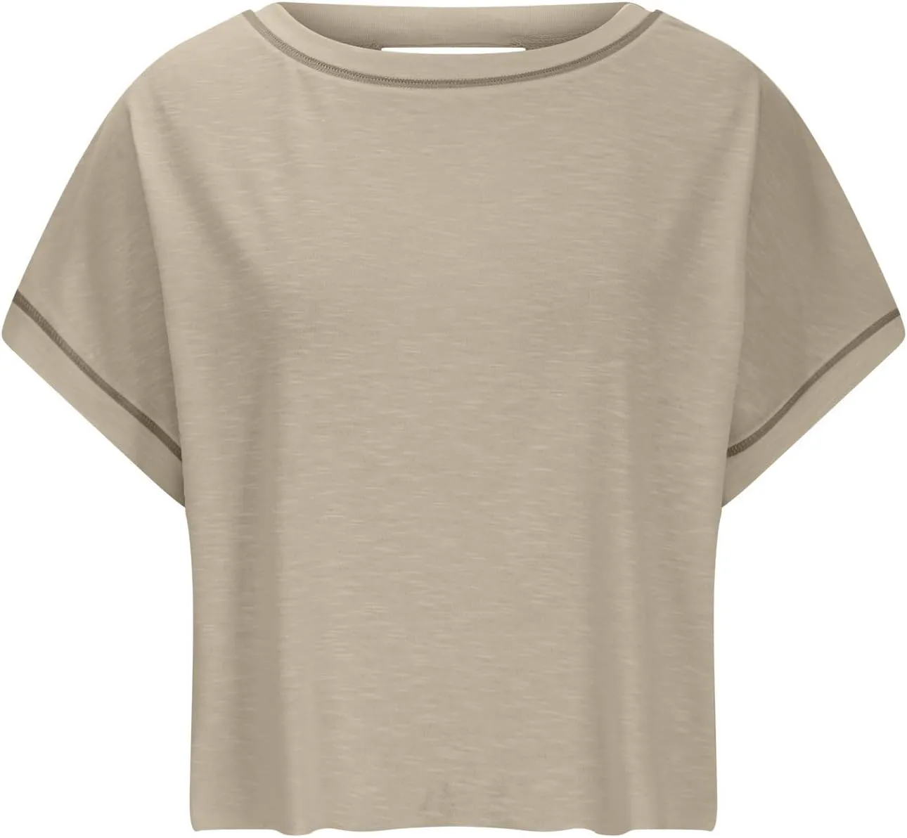Womens Crop Workout Tops Cap Sleeve Tops Summer Cropped Shirts Open Back Blouses