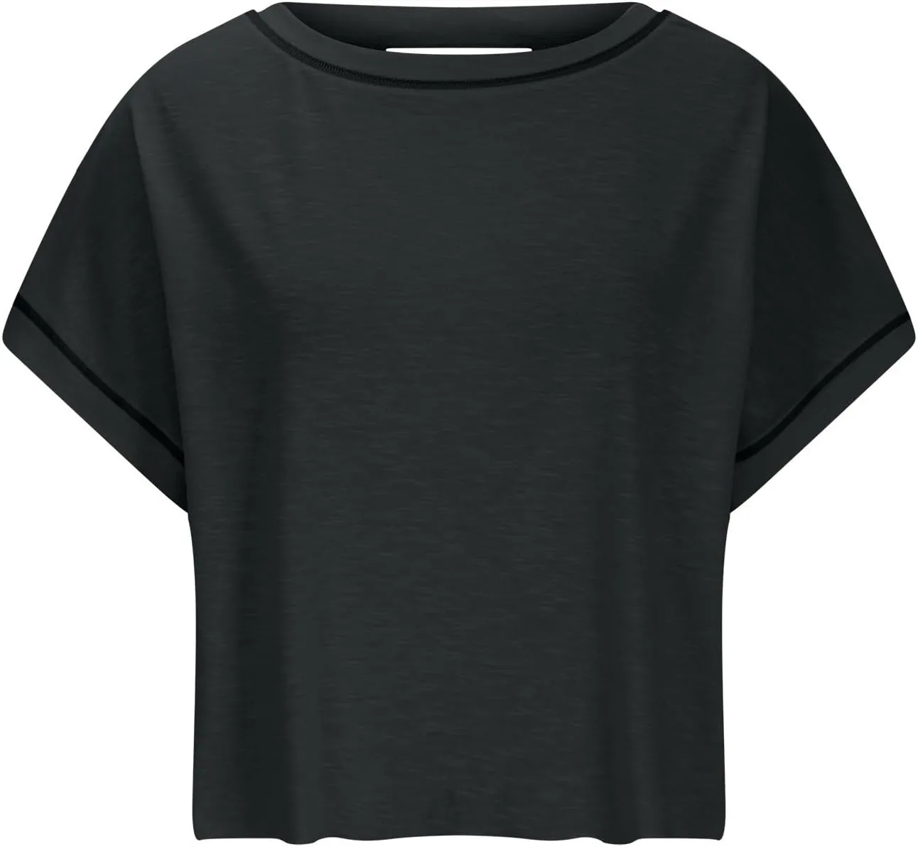 Womens Crop Workout Tops Cap Sleeve Tops Summer Cropped Shirts Open Back Blouses