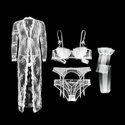 Women's Lace Satin Pajamas Set