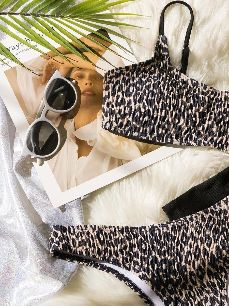 Women's Leopard Print Bikini Set - Designer Beach Swimwear | GFIT