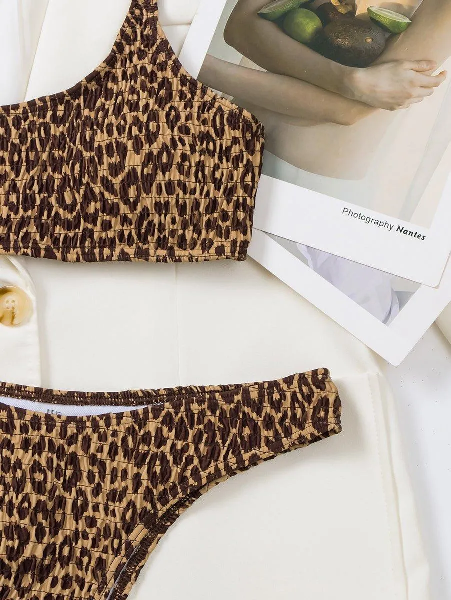 Women's Leopard Print Bikini Set - Designer Beach Swimwear | GFIT