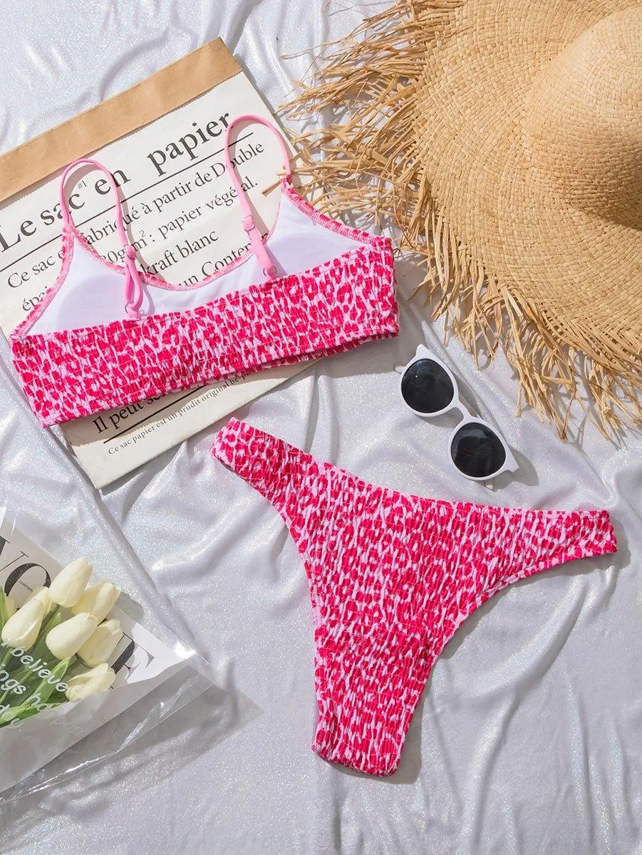 Women's Leopard Print Bikini Set - Designer Beach Swimwear | GFIT