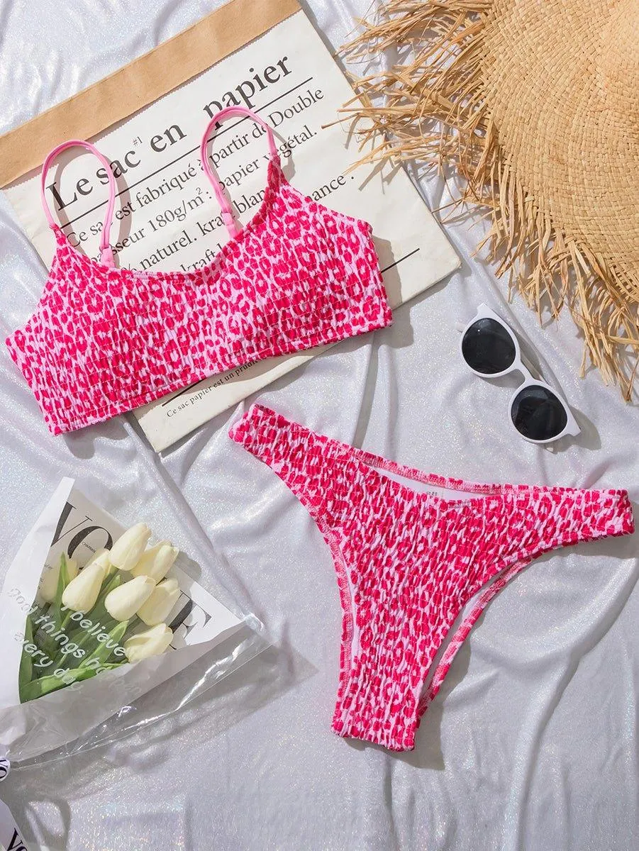 Women's Leopard Print Bikini Set - Designer Beach Swimwear | GFIT