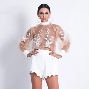 Women's O-Neck Long Sleeved Romper