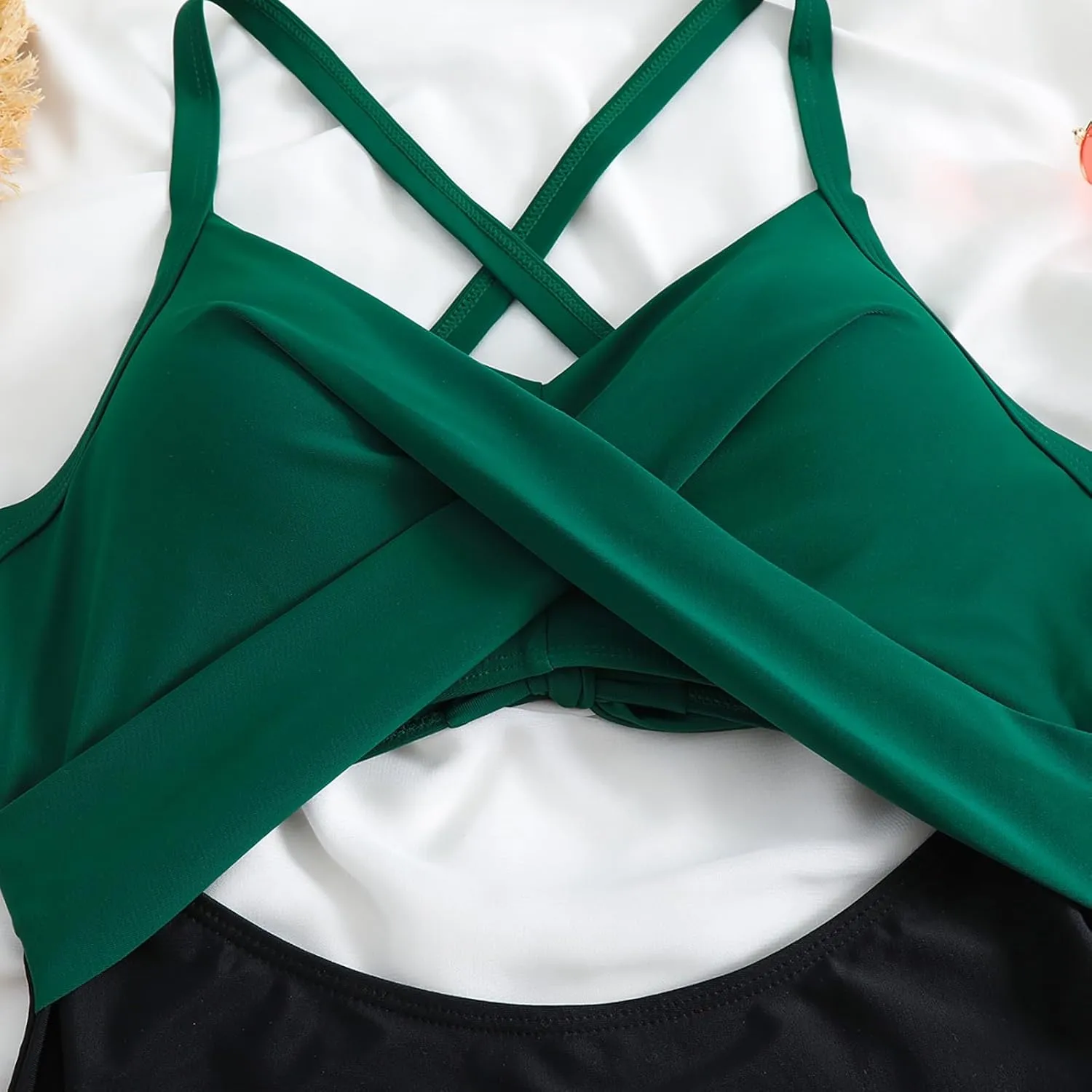 Womens One Piece Swimsuits Hanging Neck Strap Backless Swimwear Tummy Control Monokini High Waisted Bathing Suit