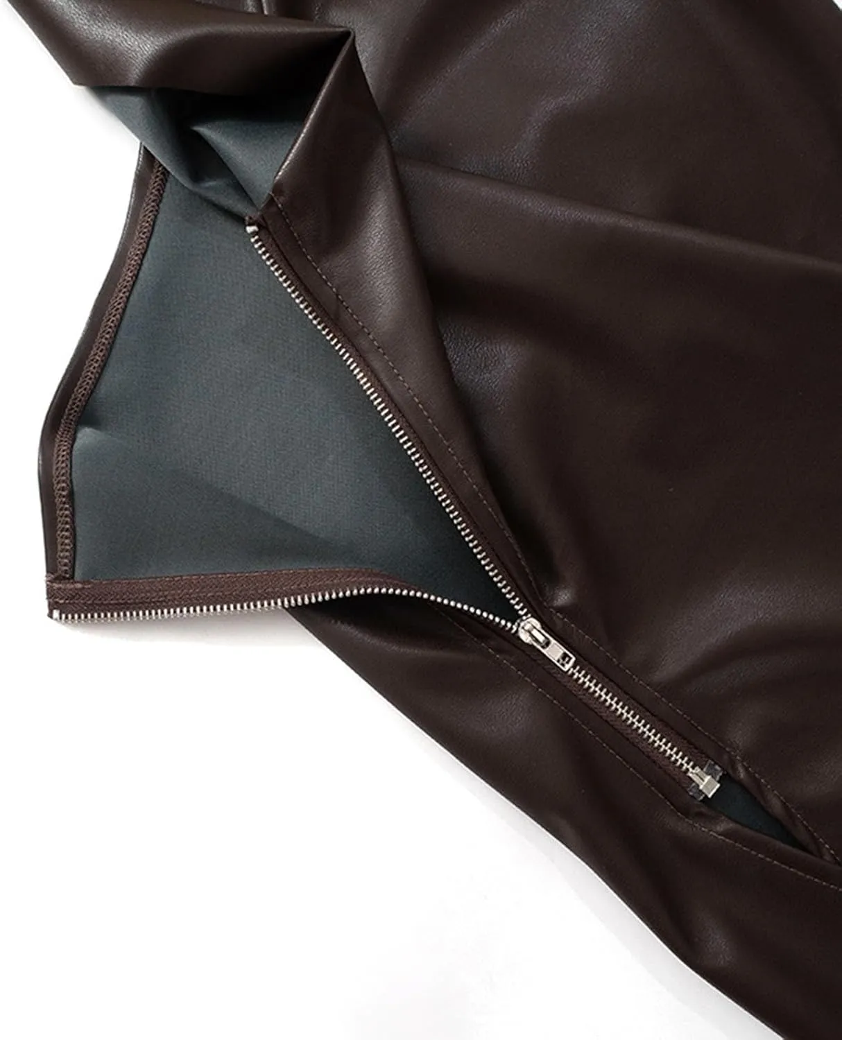 Women's One Shoulder Sleeveless Leather Tank Tops with Side Zipper Pleated Slim Asymmetrical Hem Trendy Summer Blouse