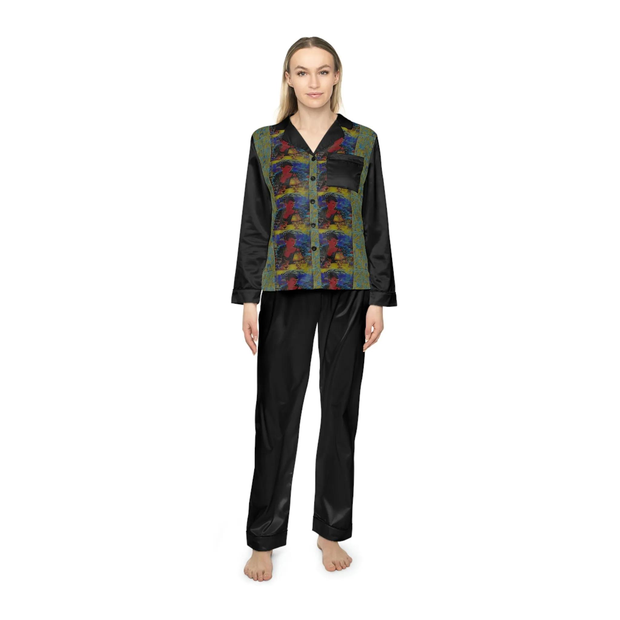 Women's Satin Pajamas (AOP)