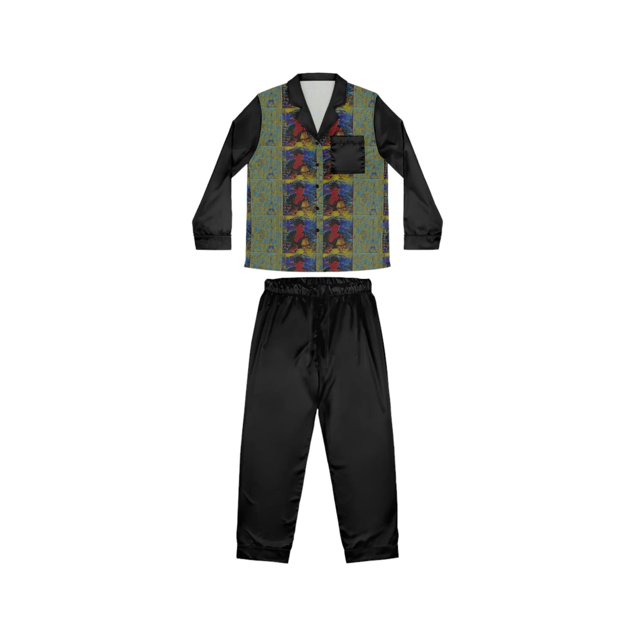 Women's Satin Pajamas (AOP)