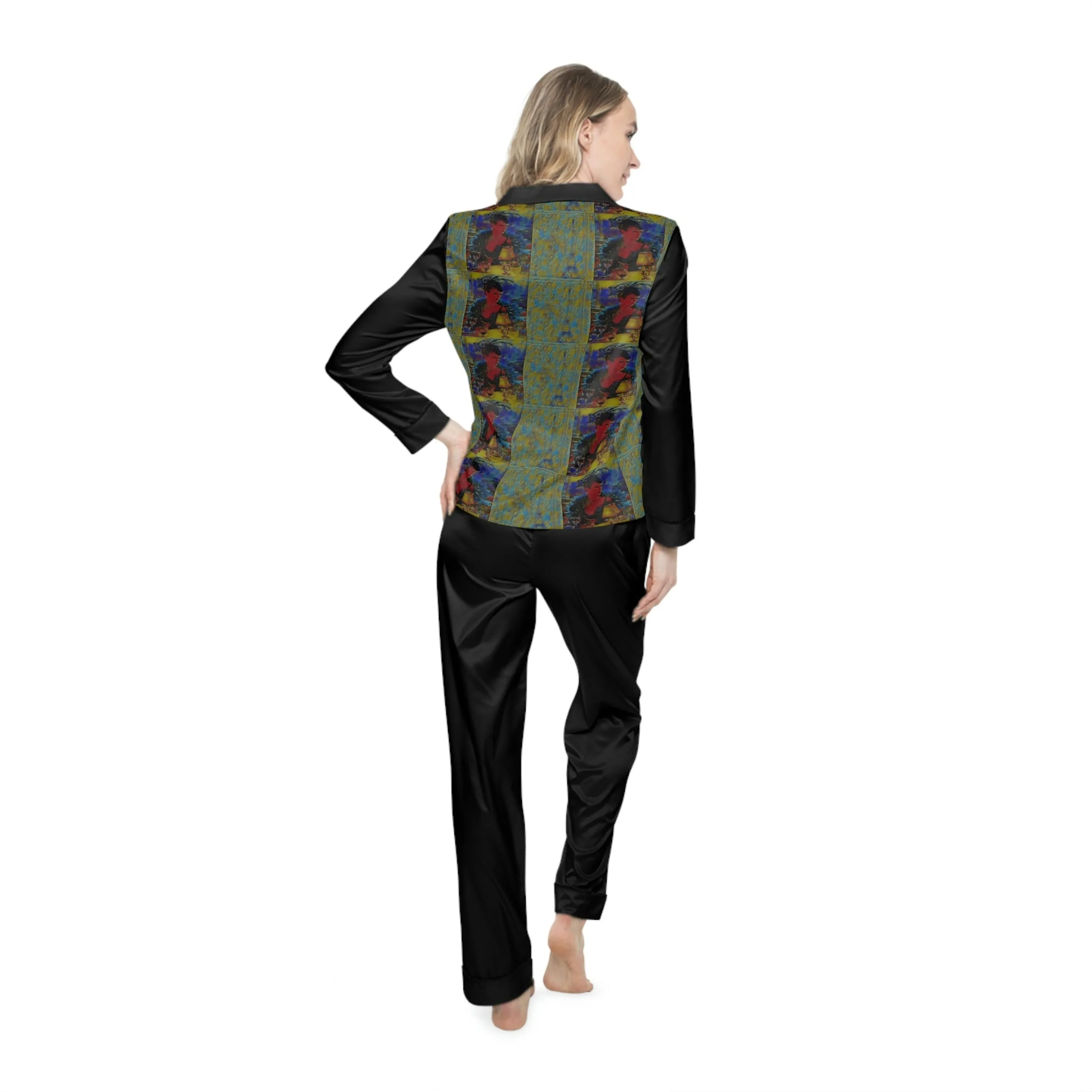 Women's Satin Pajamas (AOP)