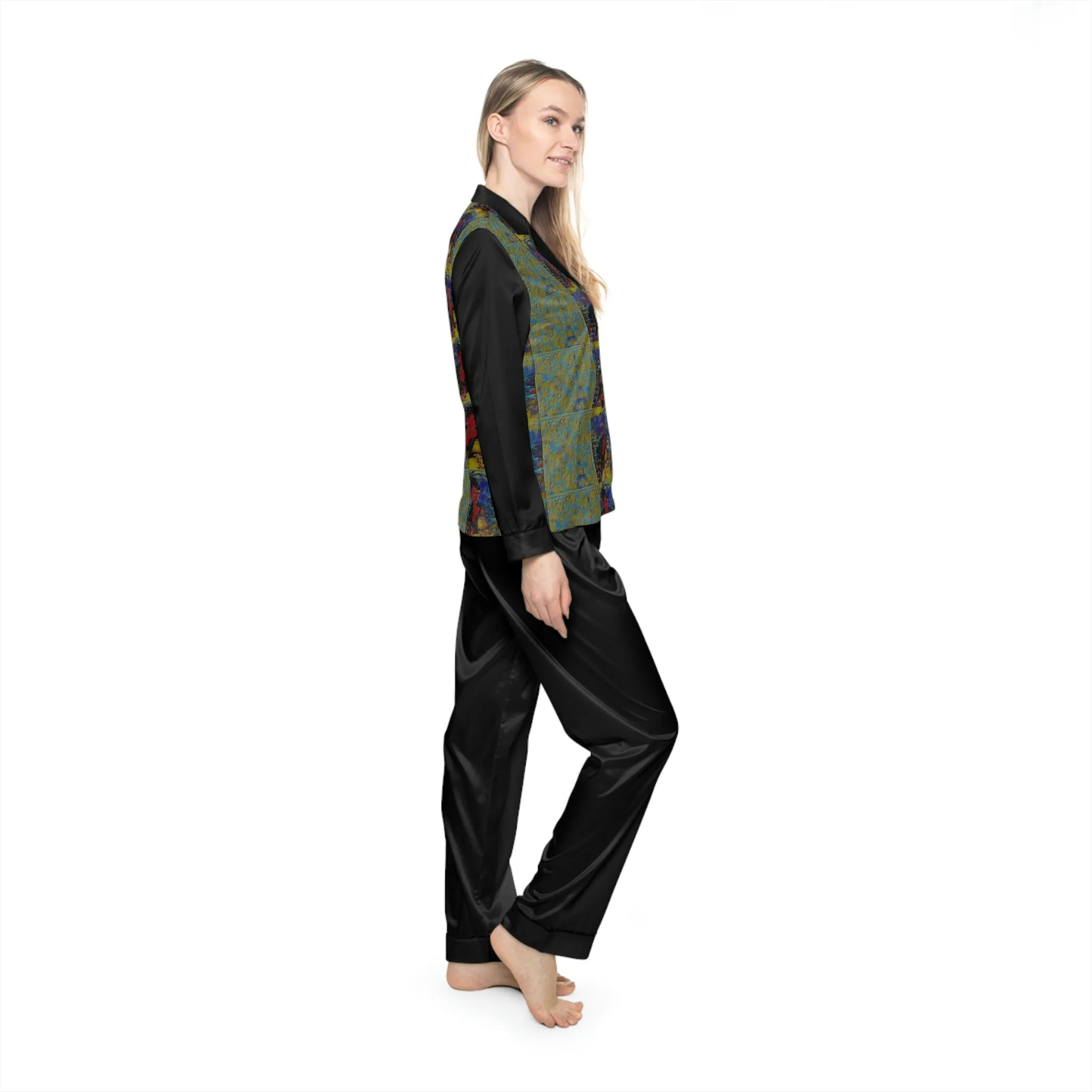 Women's Satin Pajamas (AOP)