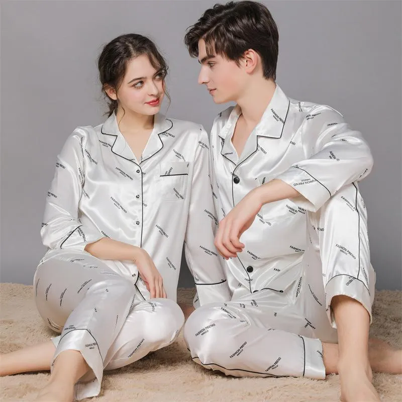 Women's Satin Soft Long Sleeve Top and Pants Pajama Set